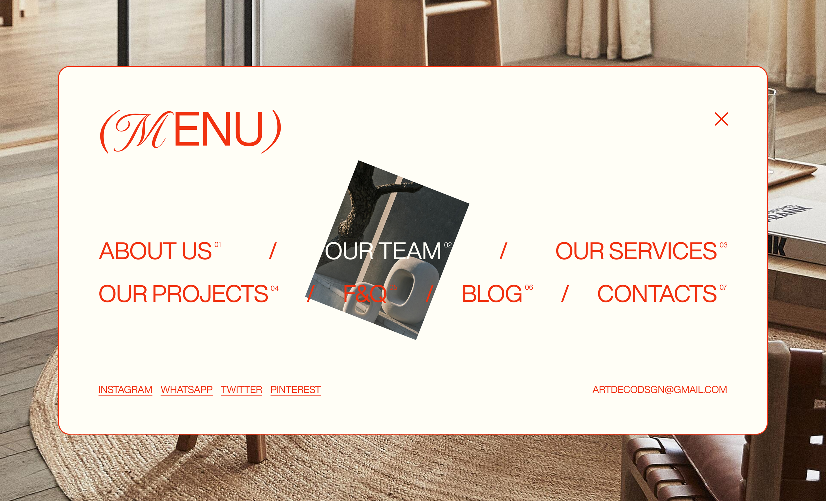 Art Deco | Interior Design Studio — Изображение №10 — Интерфейсы на Dprofile