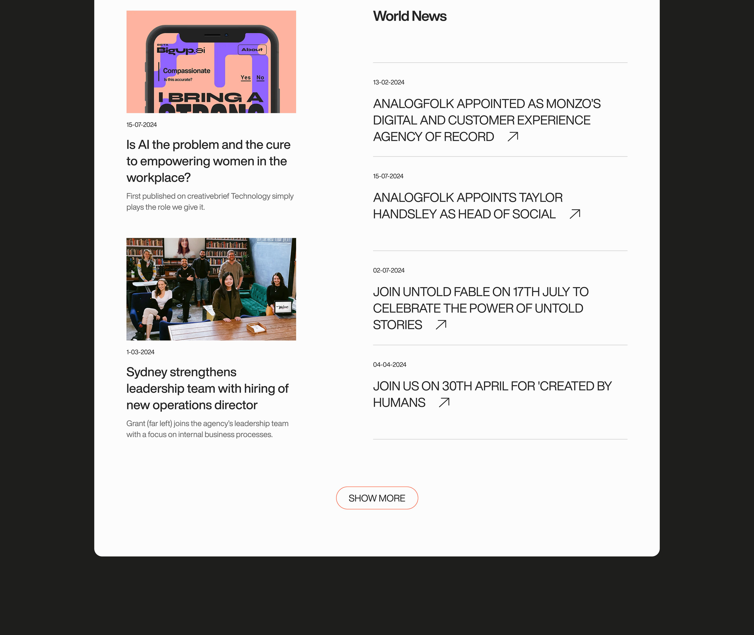 Creative Agency website concept — Изображение №12 — Интерфейсы на Dprofile