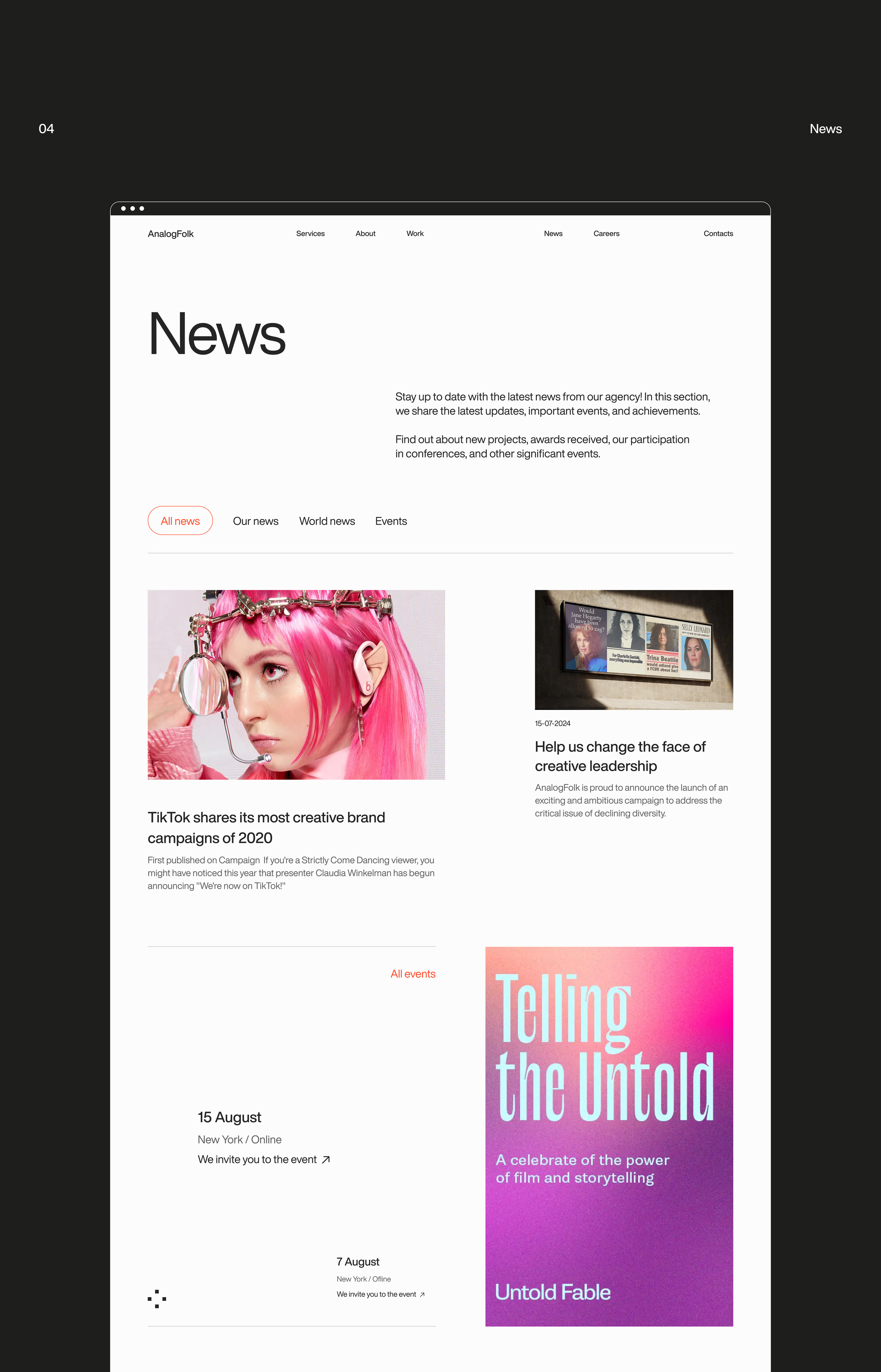 Creative Agency website concept — Изображение №11 — Интерфейсы на Dprofile