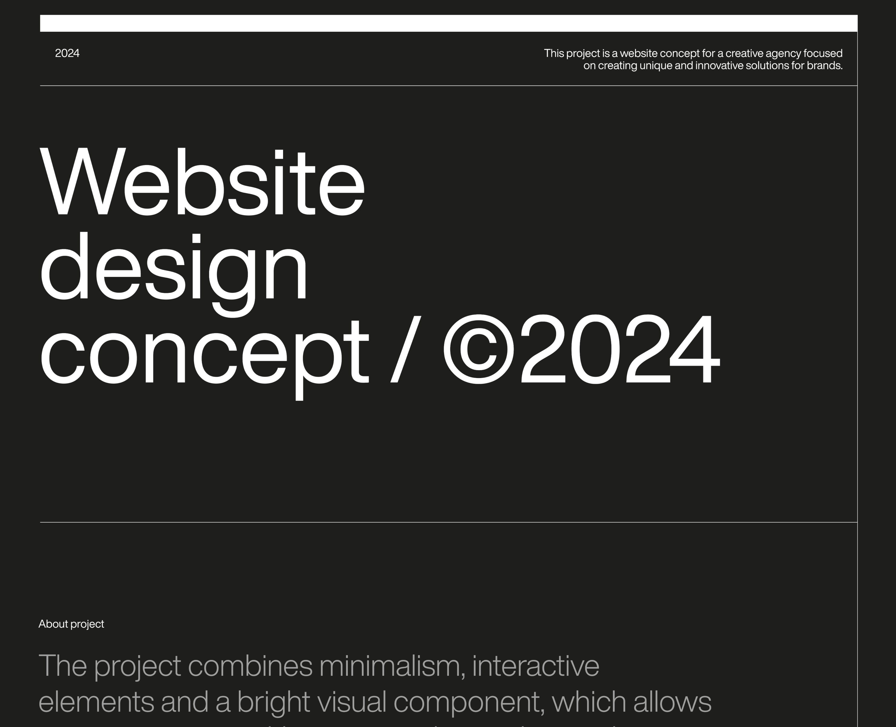 Creative Agency website concept — Интерфейсы на Dprofile