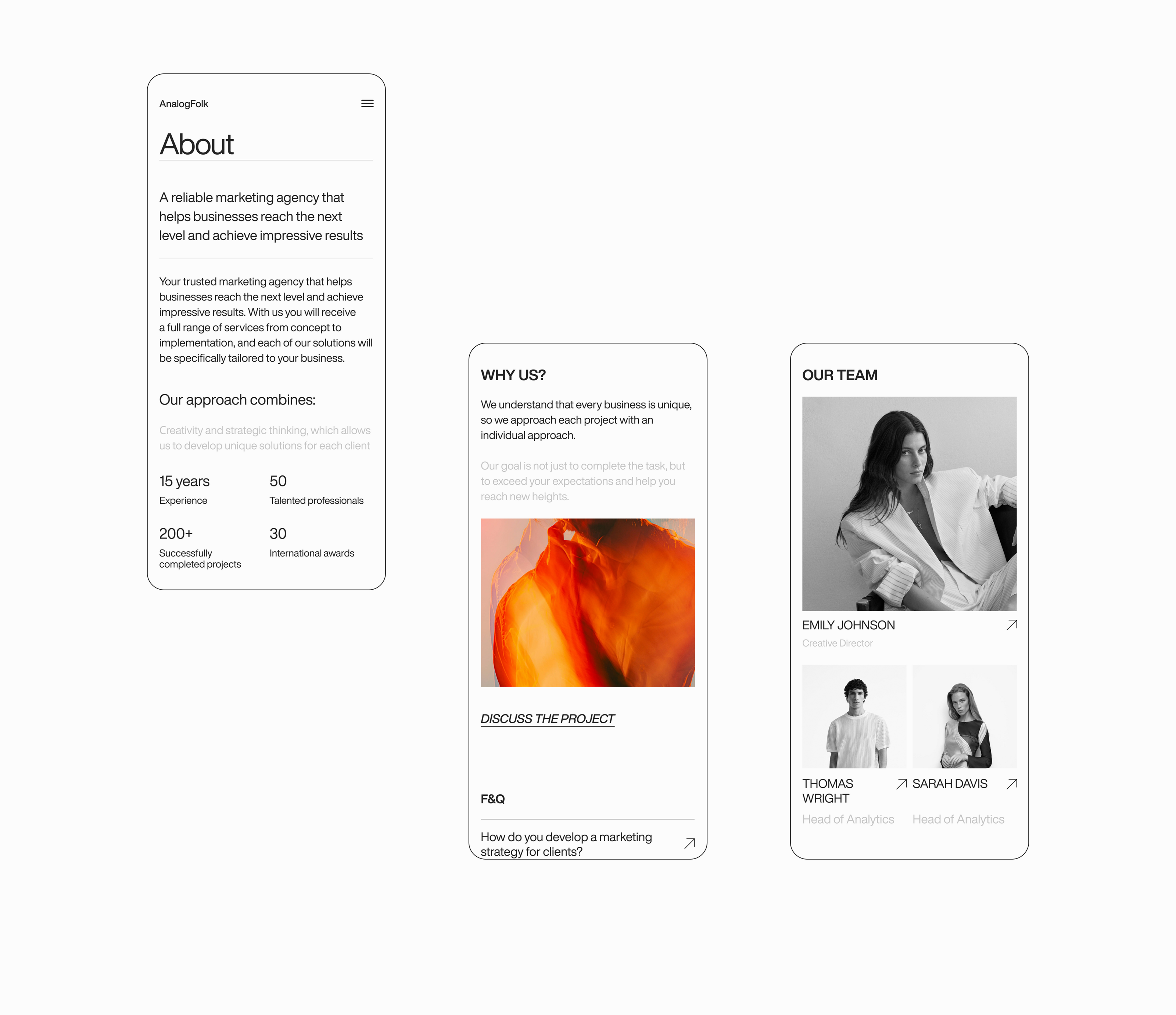 Creative Agency website concept — Изображение №7 — Интерфейсы на Dprofile