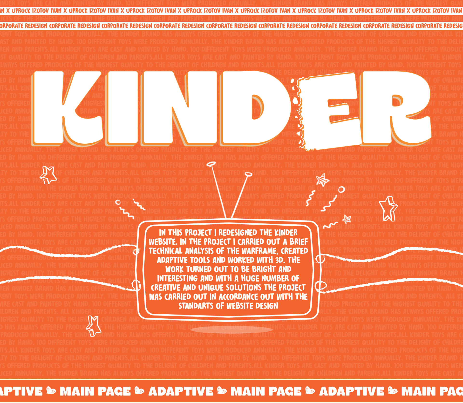 KINDER | Corporate website redesign — Изображение №1 — Интерфейсы, Иллюстрация на Dprofile
