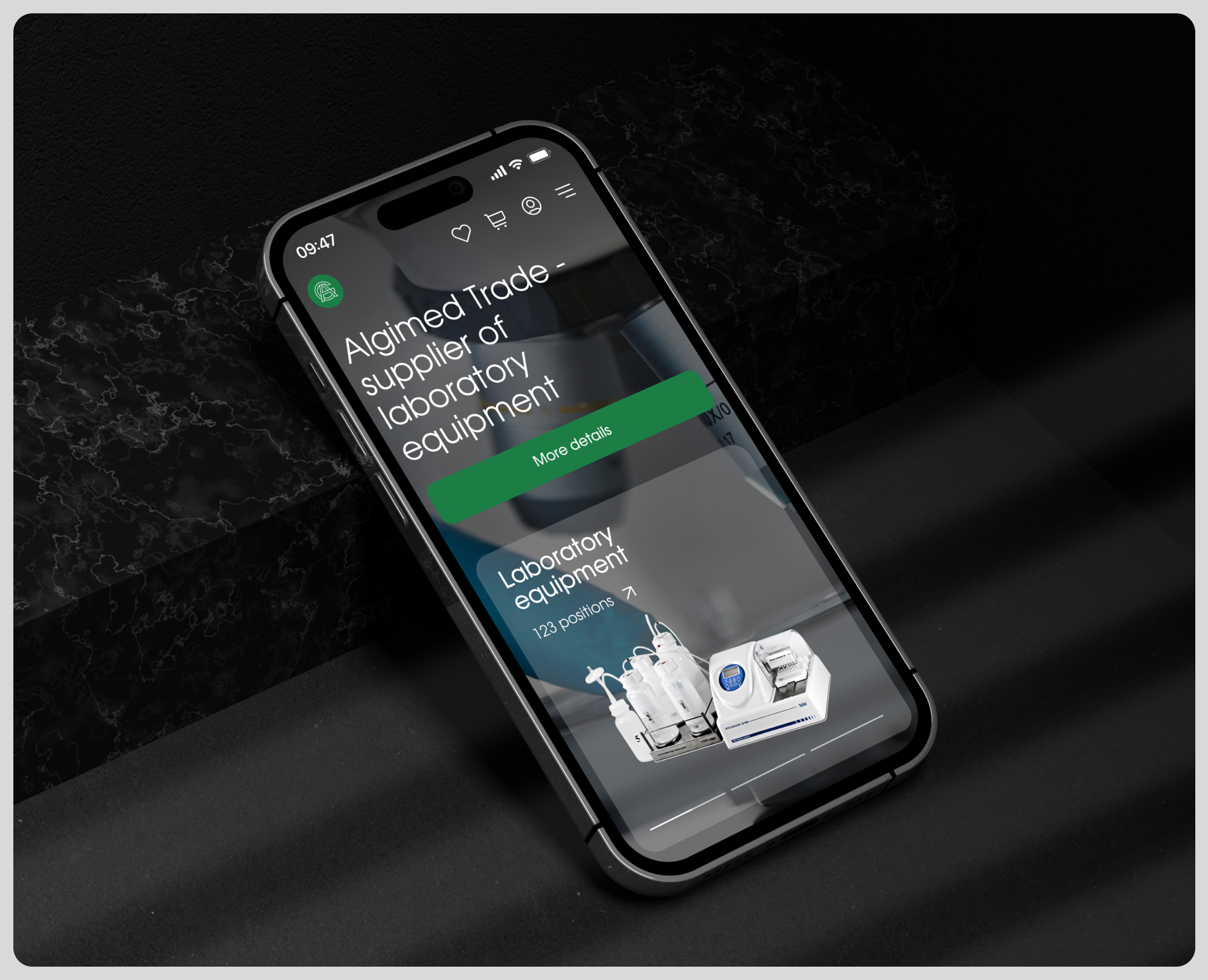 Website for a medical equipment supplier — Интерфейсы на Dprofile