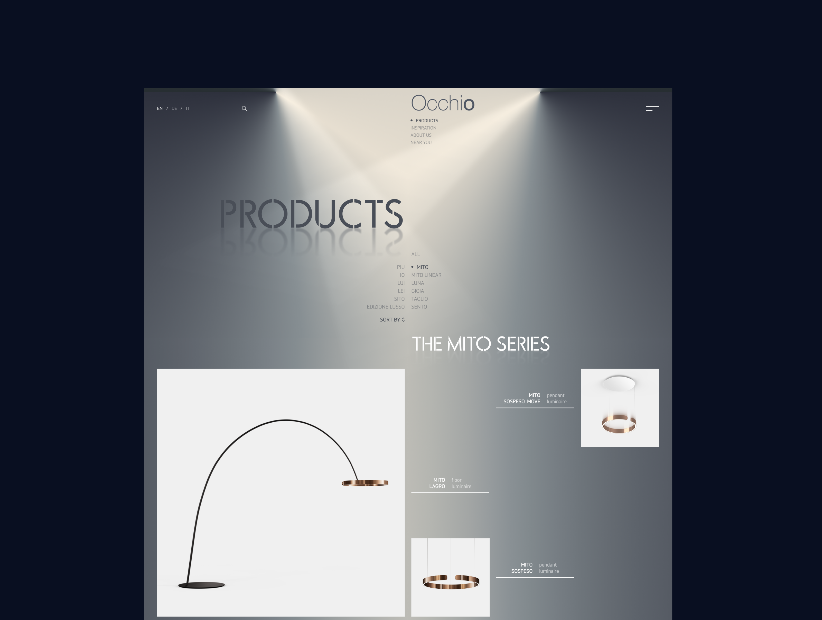 OCCHIO | Redesign concept | UX/UI design — Изображение №10 — Интерфейсы, Анимация на Dprofile