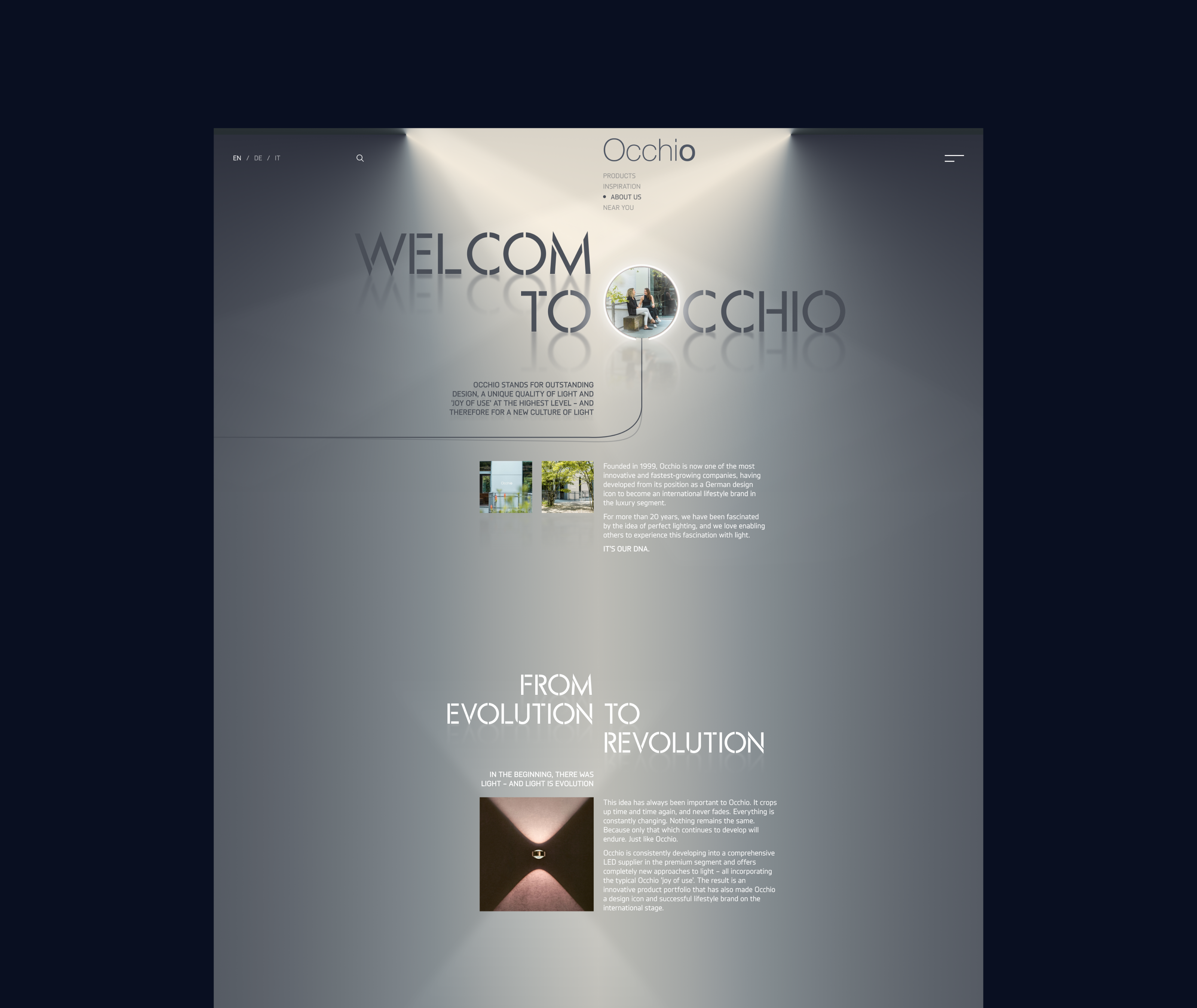 OCCHIO | Redesign concept | UX/UI design — Изображение №18 — Интерфейсы, Анимация на Dprofile