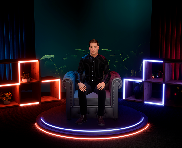 Virtual studio "Blue and Red" — Графика, 3D на Dprofile