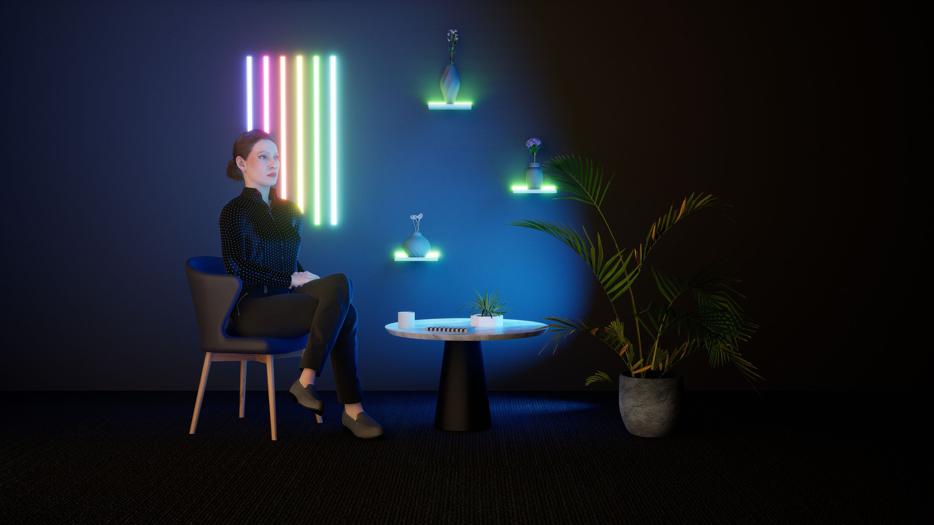 Virtual studio "Blue Calmness" — Изображение №1 — Графика, 3D на Dprofile