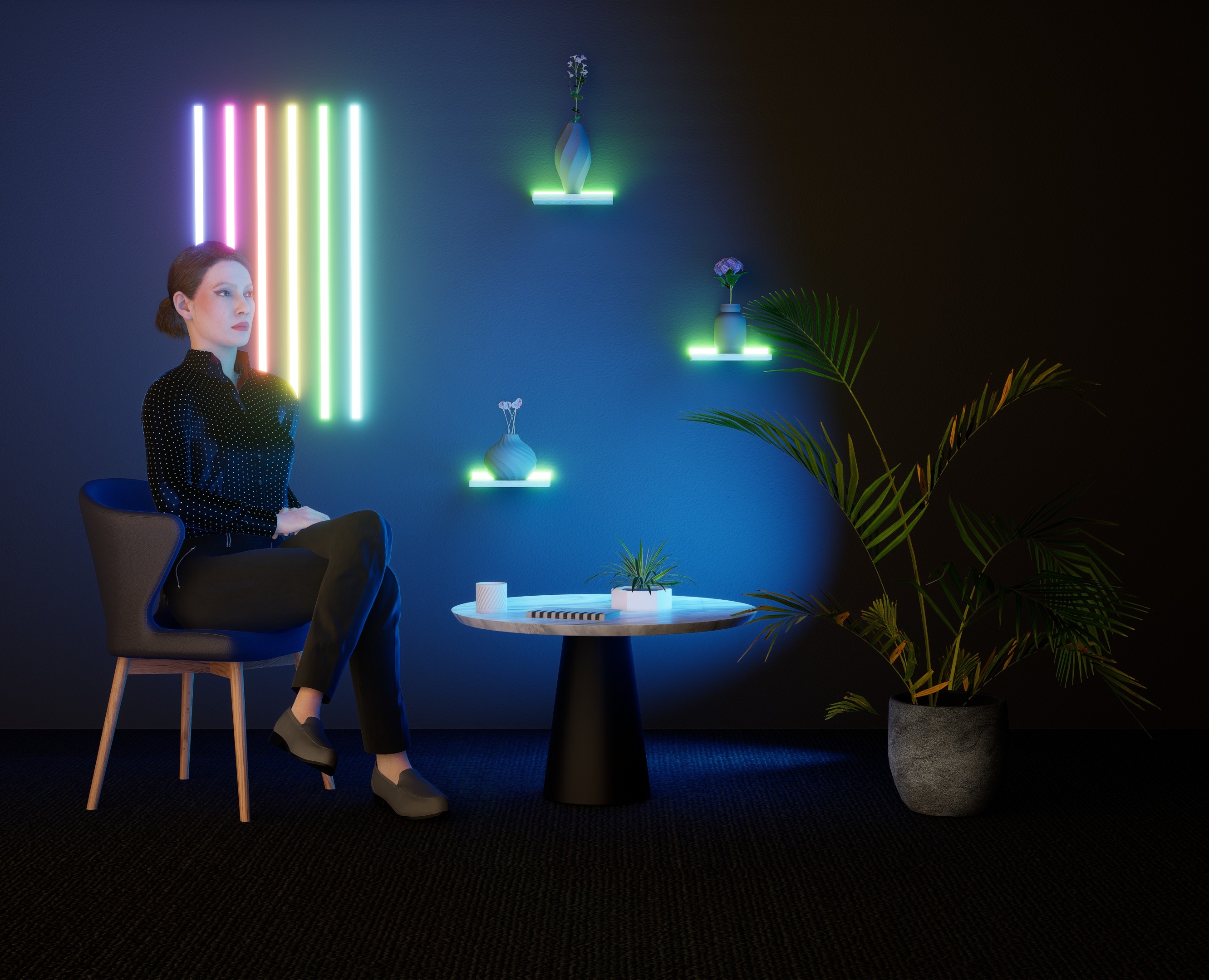 Virtual studio "Blue Calmness" — Графика, 3D на Dprofile