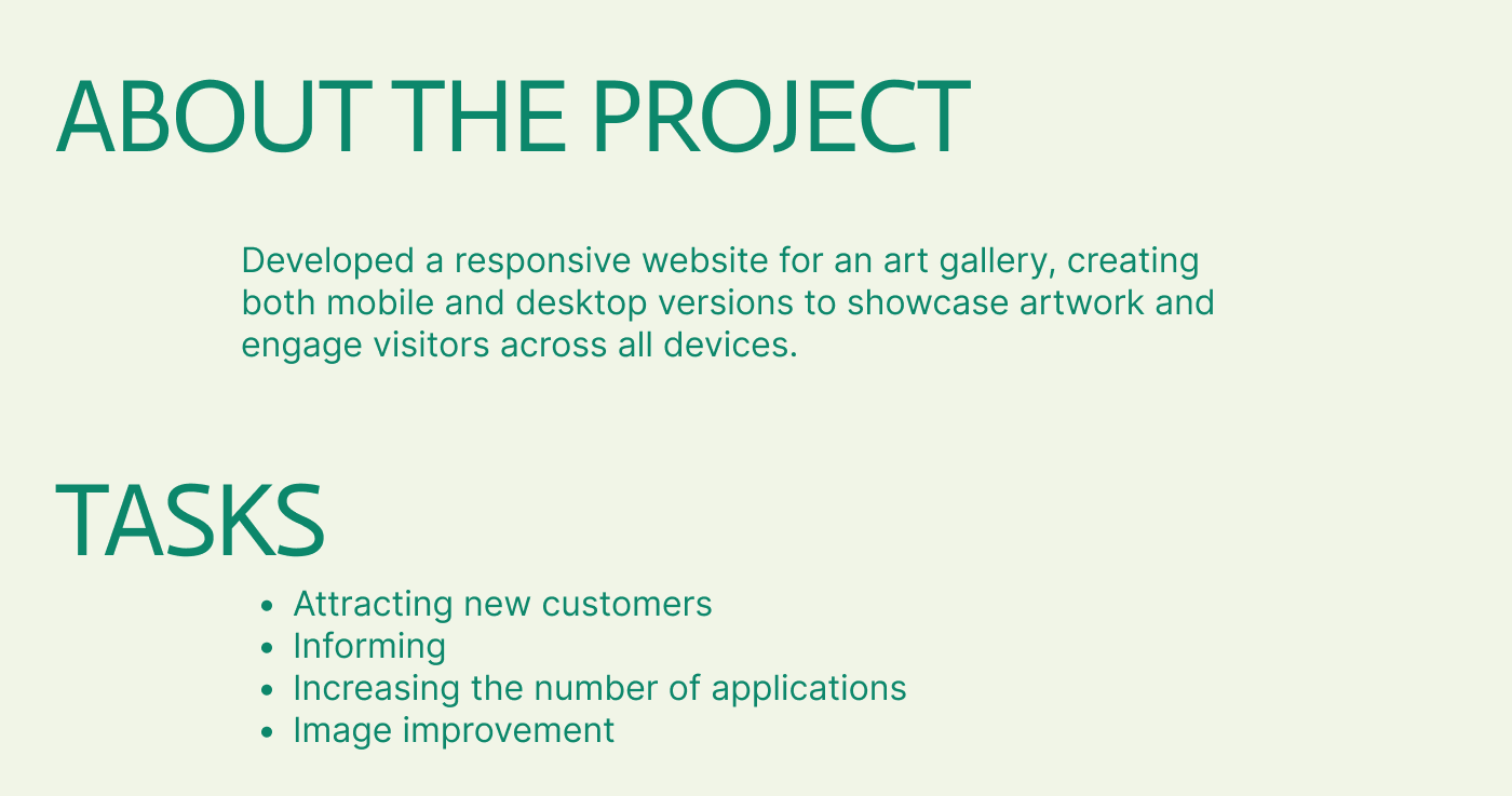 Сайт для художественной галереи — Изображение №2 — Интерфейсы на Dprofile