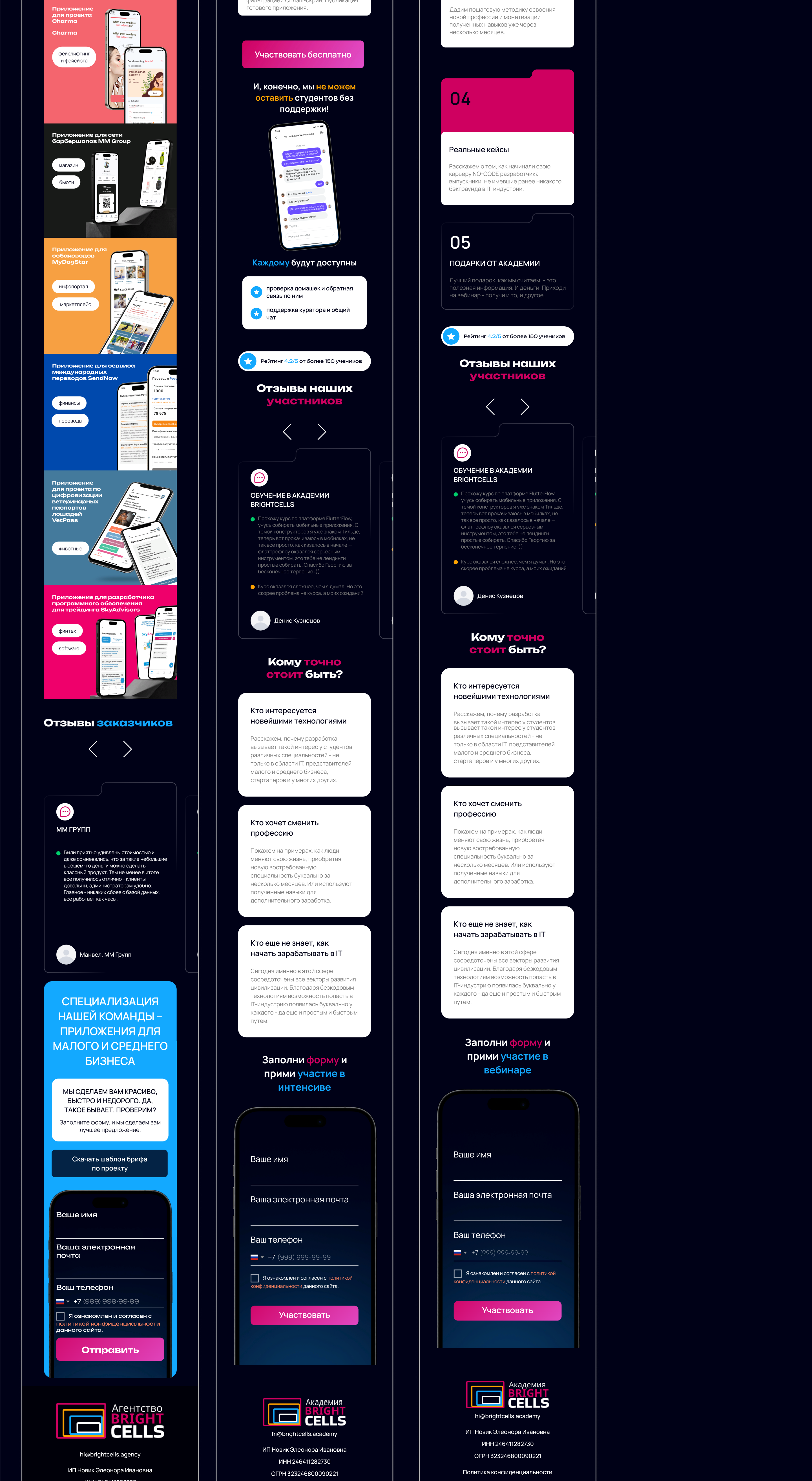 Лендинги для онлайн-академии и агентства — Изображение №7 — Маркетинг, Интерфейсы на Dprofile