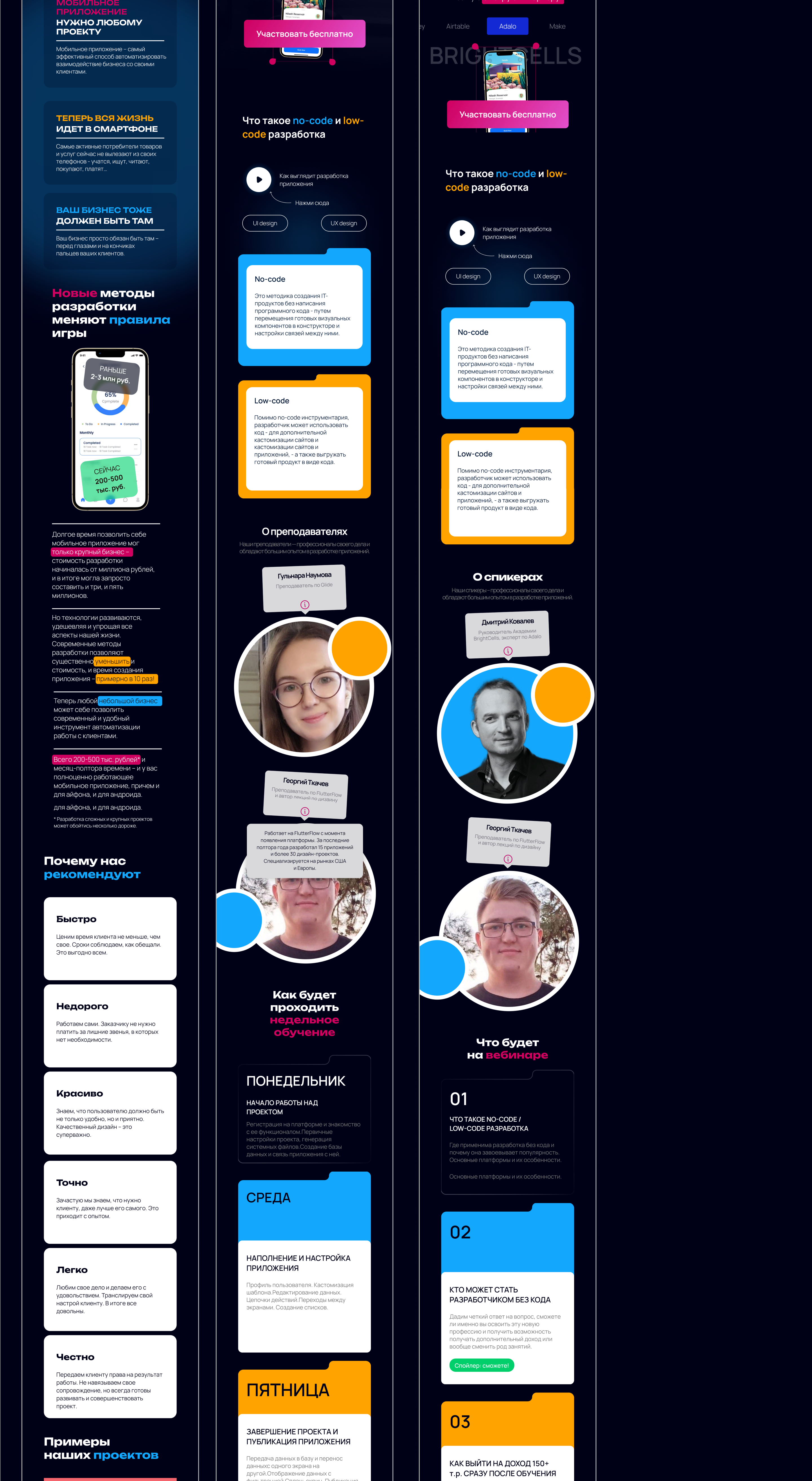 Лендинги для онлайн-академии и агентства — Изображение №6 — Маркетинг, Интерфейсы на Dprofile