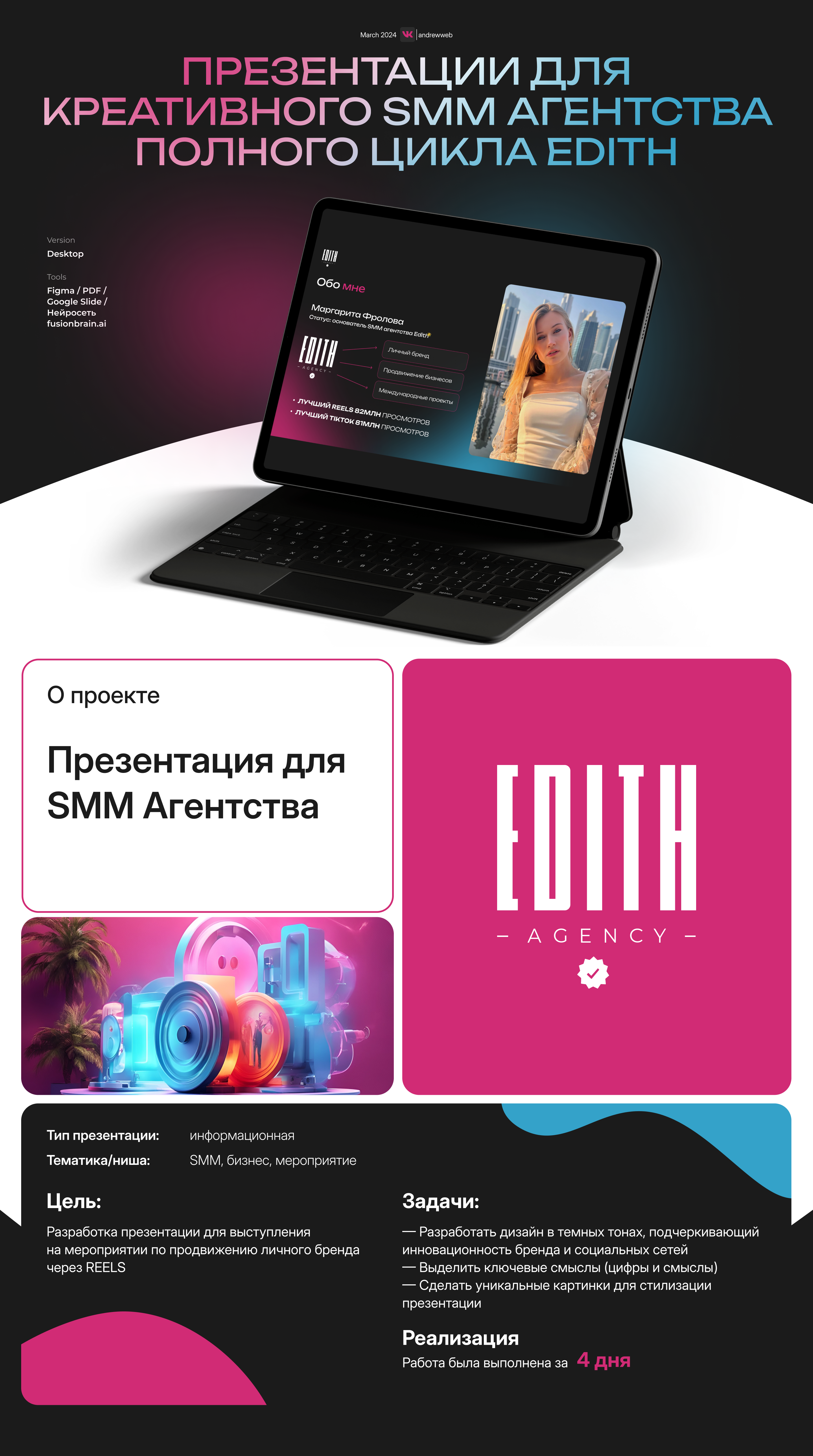 Презентации Креативного SMM агентства полного цикла — Изображение №1 — Брендинг, Графика на Dprofile