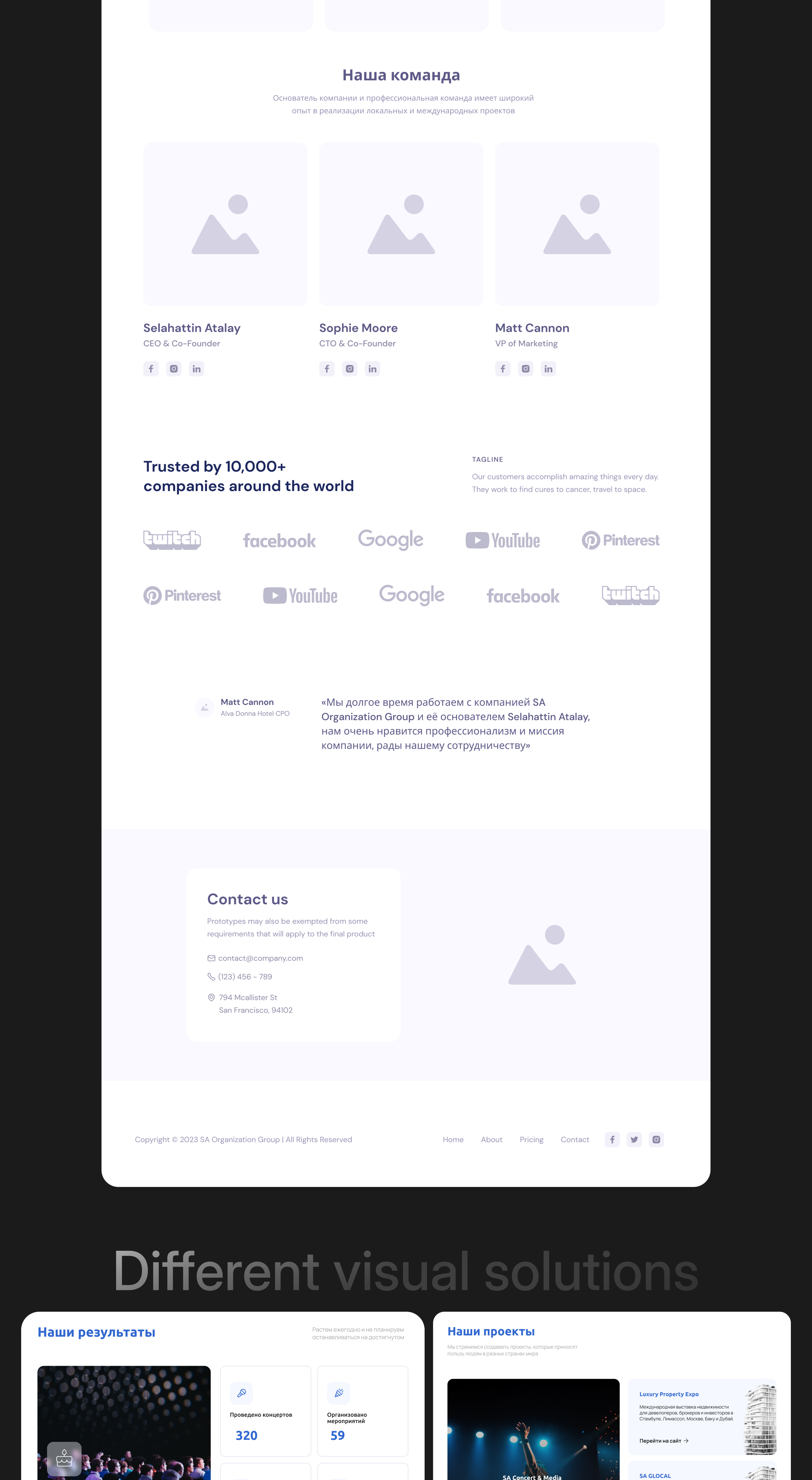 Website development for the business card — Изображение №5 — Интерфейсы, Брендинг на Dprofile