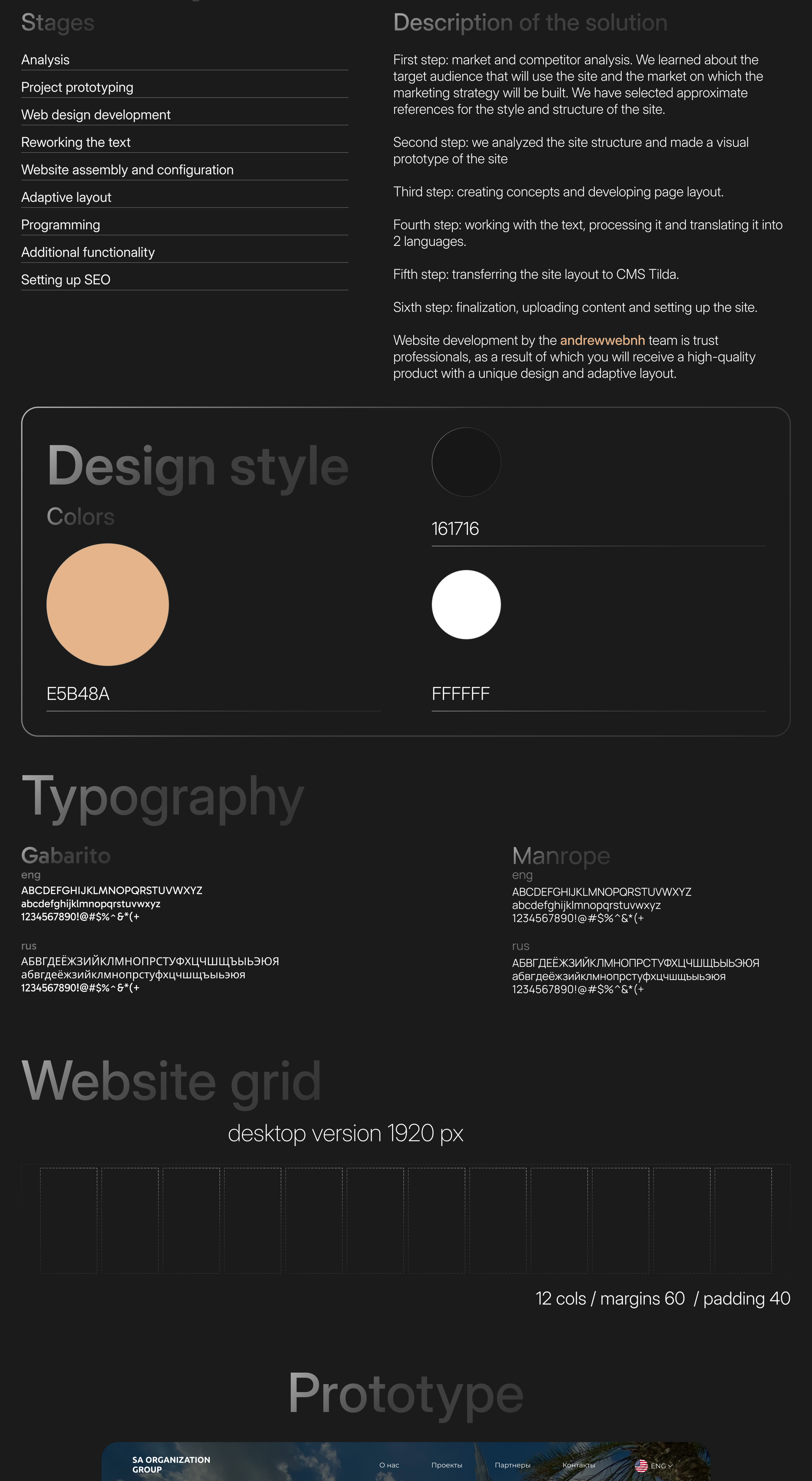 Website development for the business card — Изображение №3 — Интерфейсы, Брендинг на Dprofile