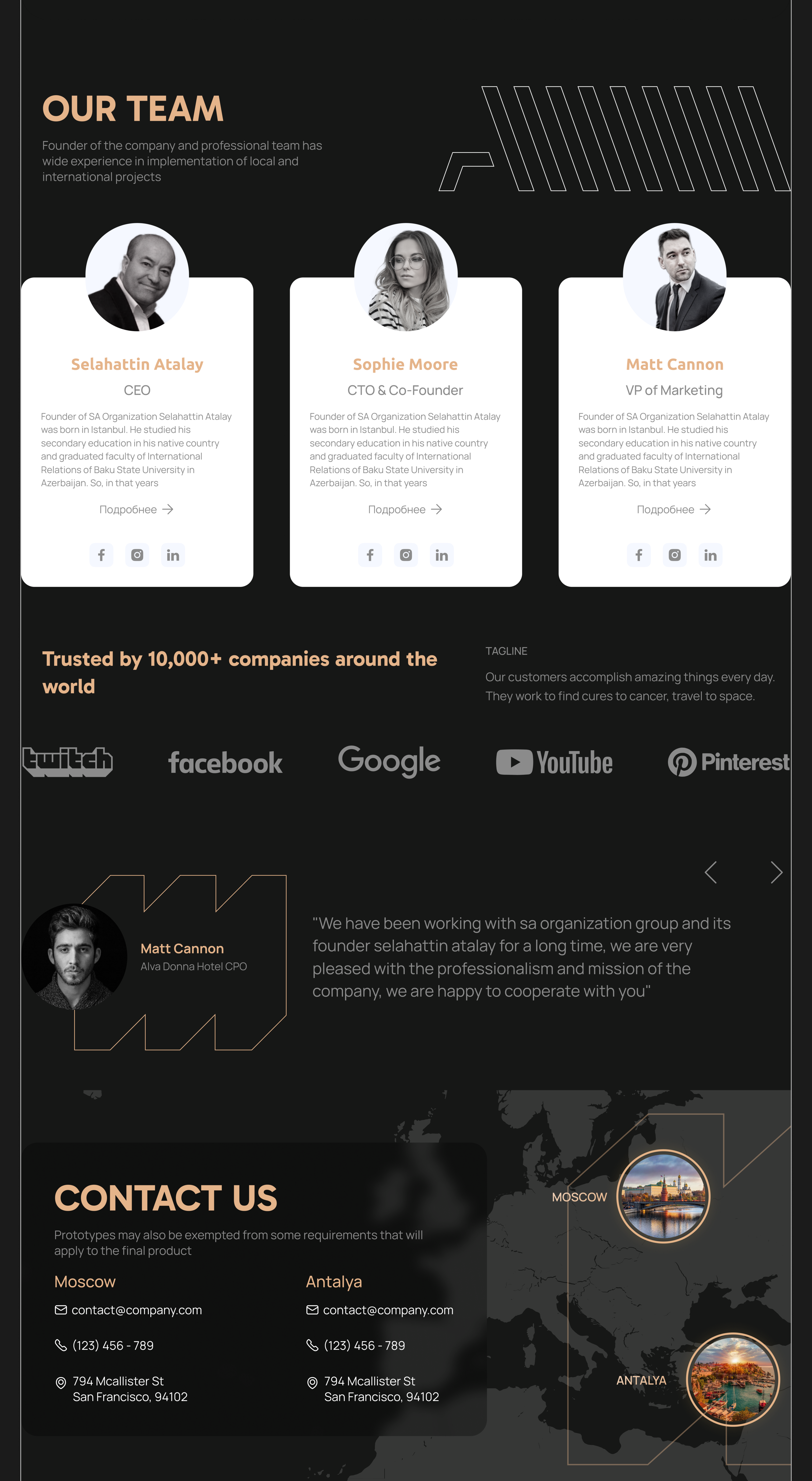 Website development for the business card — Изображение №9 — Интерфейсы, Брендинг на Dprofile