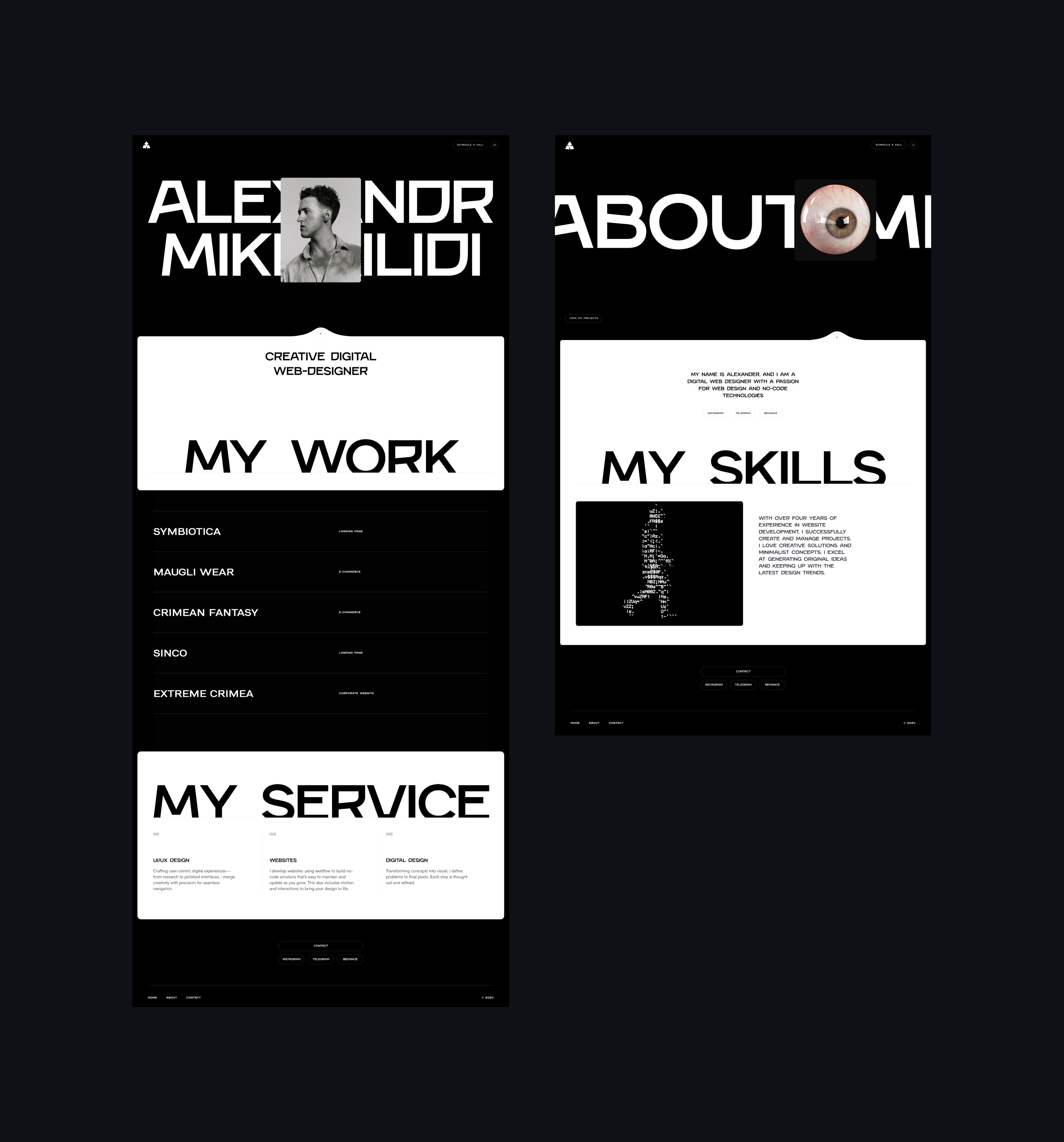 Personal Portfolio — Изображение №3 — Интерфейсы, Анимация на Dprofile