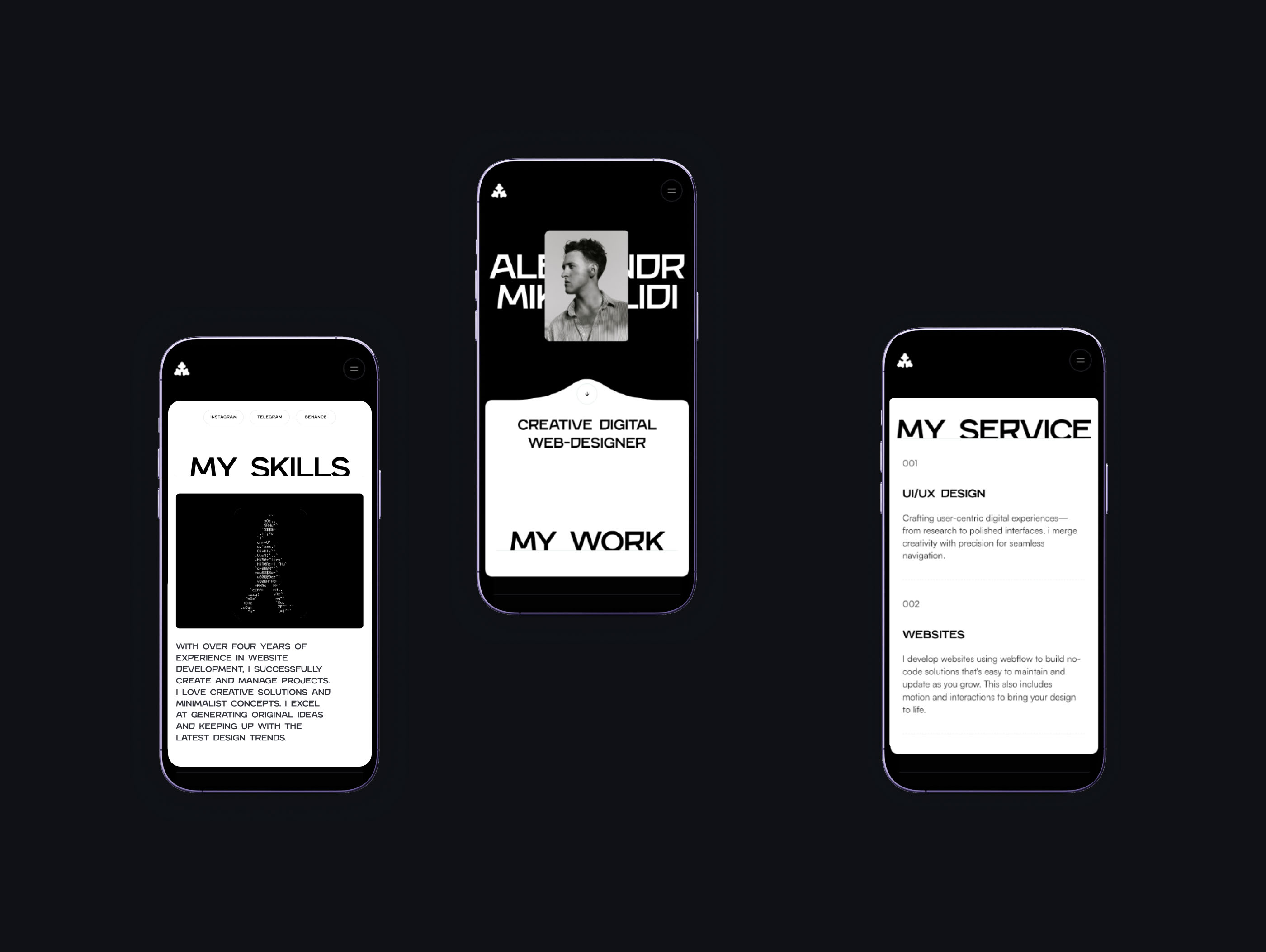 Personal Portfolio — Изображение №2 — Интерфейсы, Анимация на Dprofile