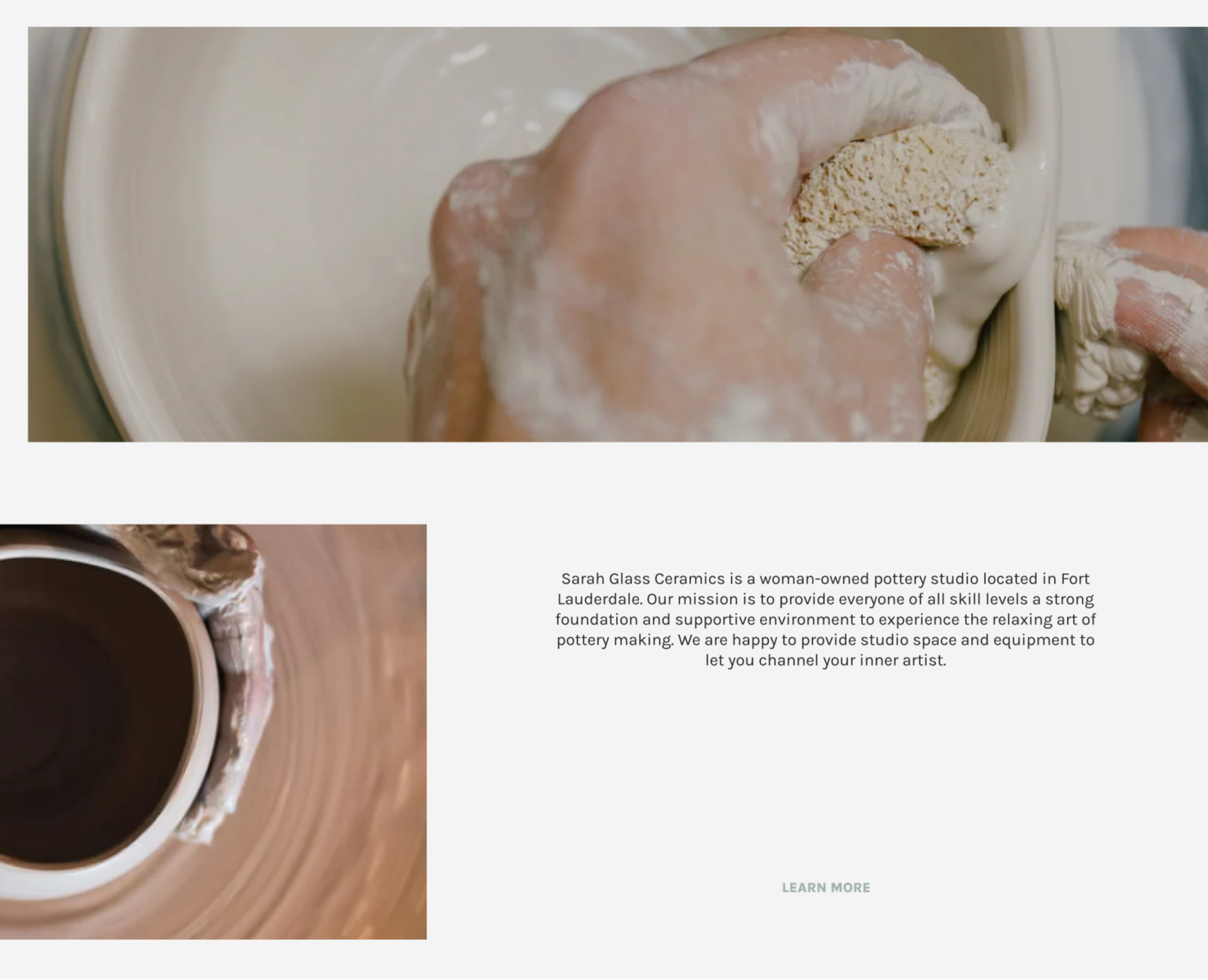 pottery studio landing design — Брендинг, Маркетинг на Dprofile