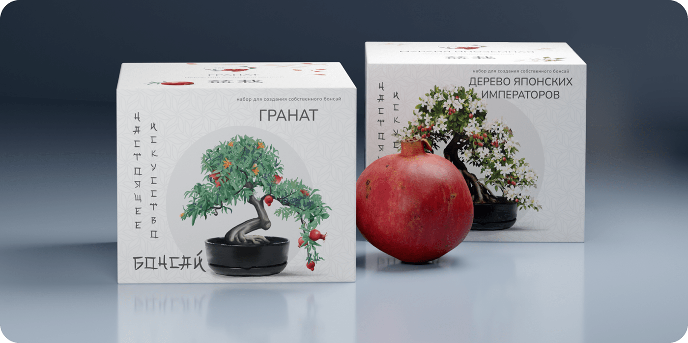Дизайн упаковки наборов для выращивания. Серия “Бонсай” — Изображение №11 — Брендинг, Графика на Dprofile