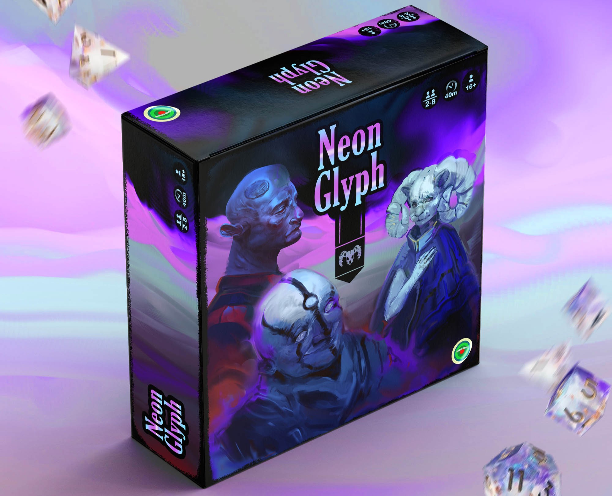 Neon Glyph | Иллюстрации для настольной игры на Dprofile