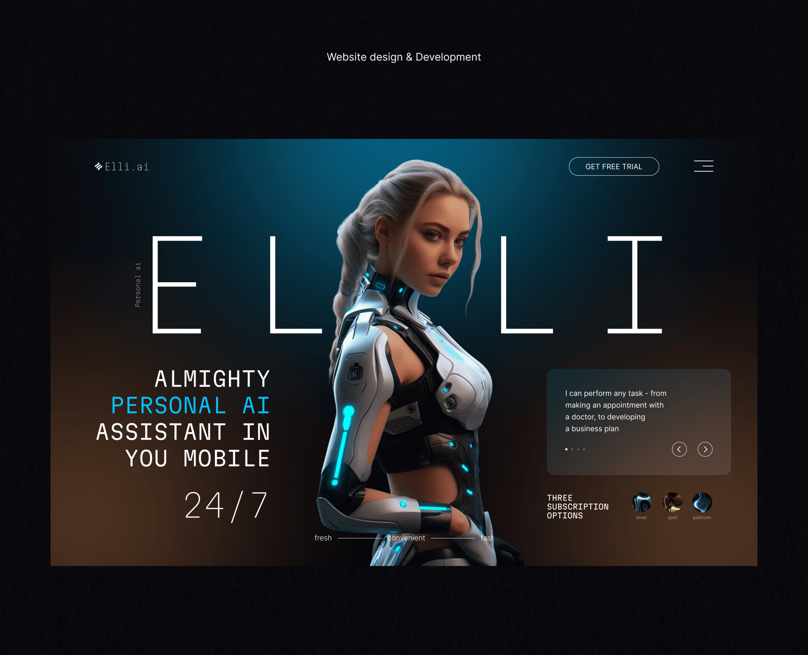 ILLI AI — Интерфейсы, Брендинг на Dprofile