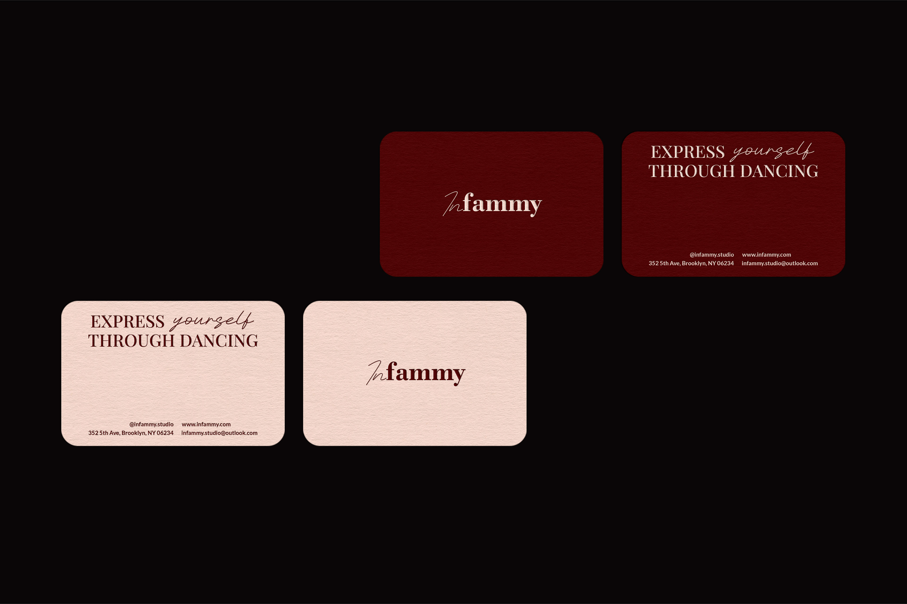 Infammy | Айдентика для студии танцев — Изображение №3 — Брендинг, Графика на Dprofile