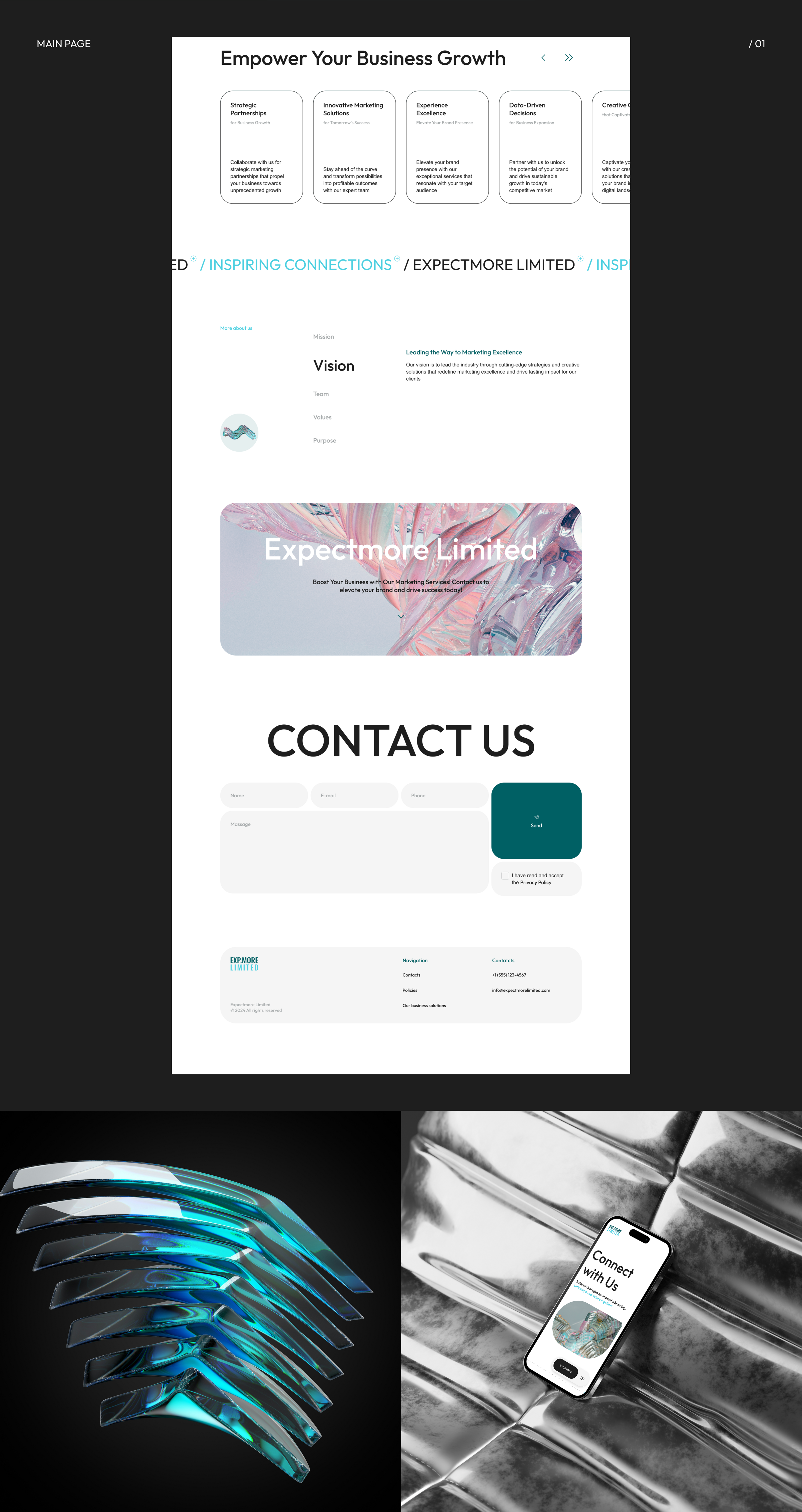 Exp.more Limited | Corporate website design — Изображение №5 — Интерфейсы, Брендинг на Dprofile