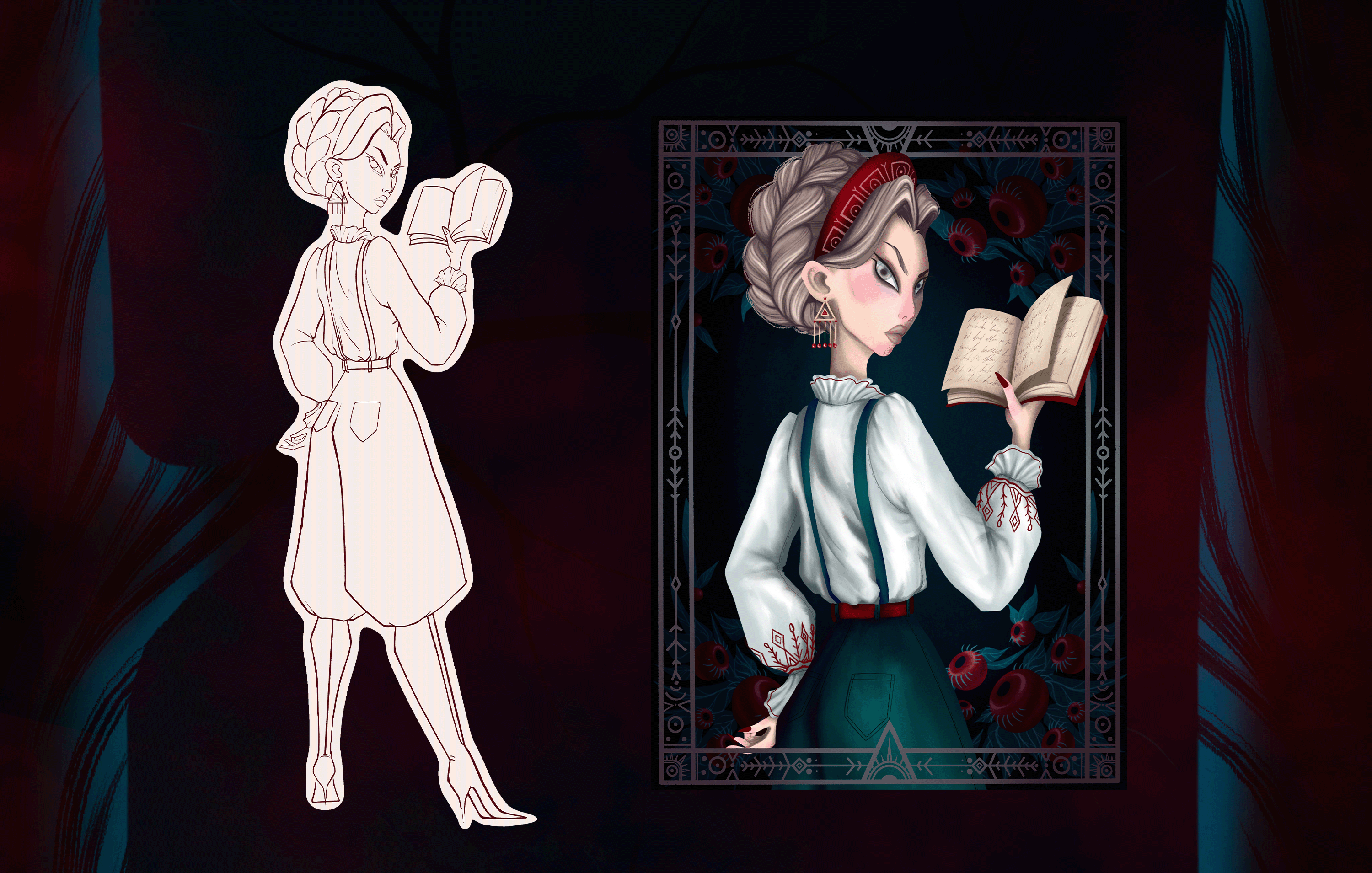 Настольная игра "Красная луна" — Изображение №3 — Иллюстрация, Графика на Dprofile