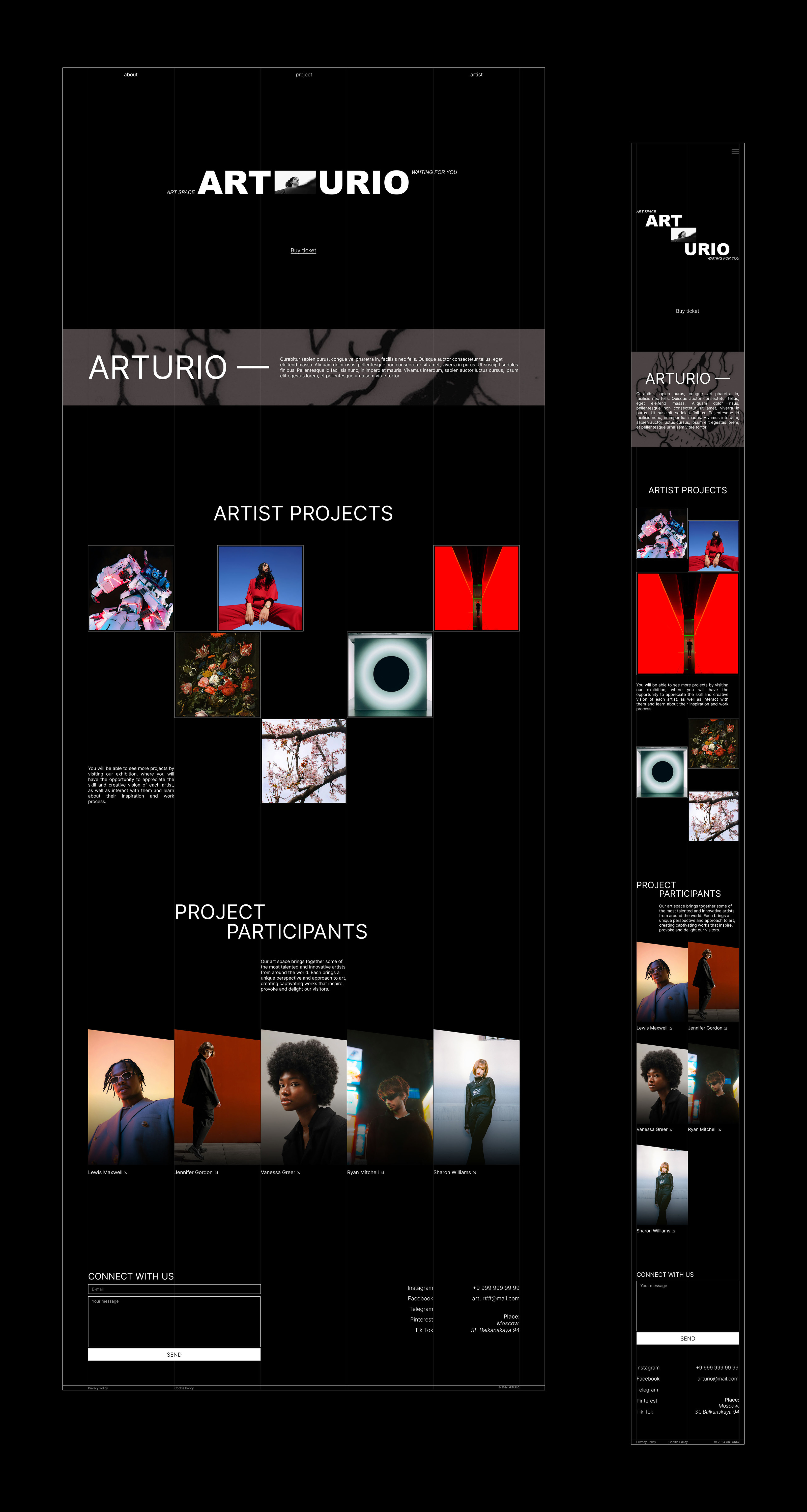 ARTURIO — Website concept — Изображение №1 — Интерфейсы, Брендинг на Dprofile