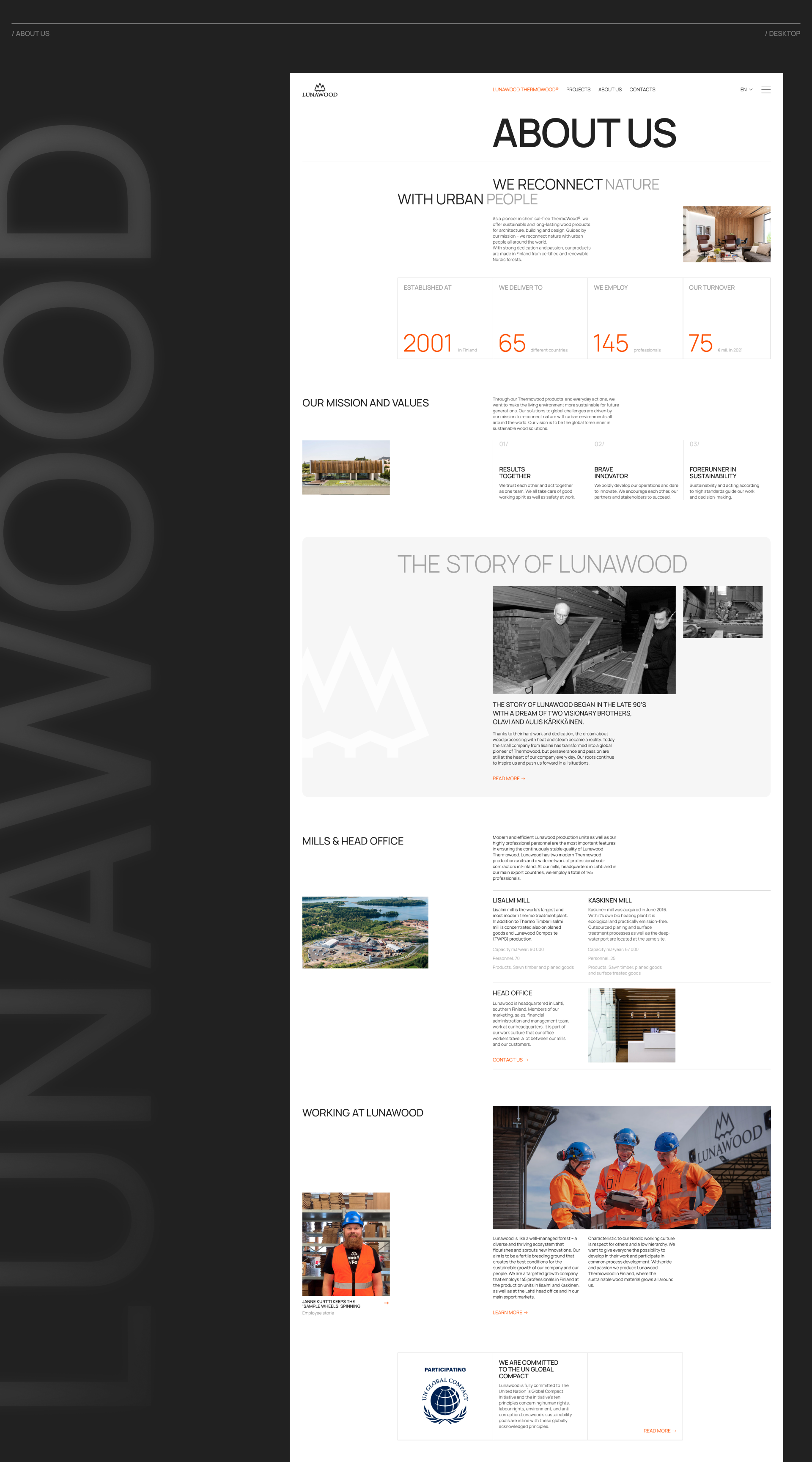Lunawood | Corporate website — Изображение №7 — Интерфейсы, Анимация на Dprofile