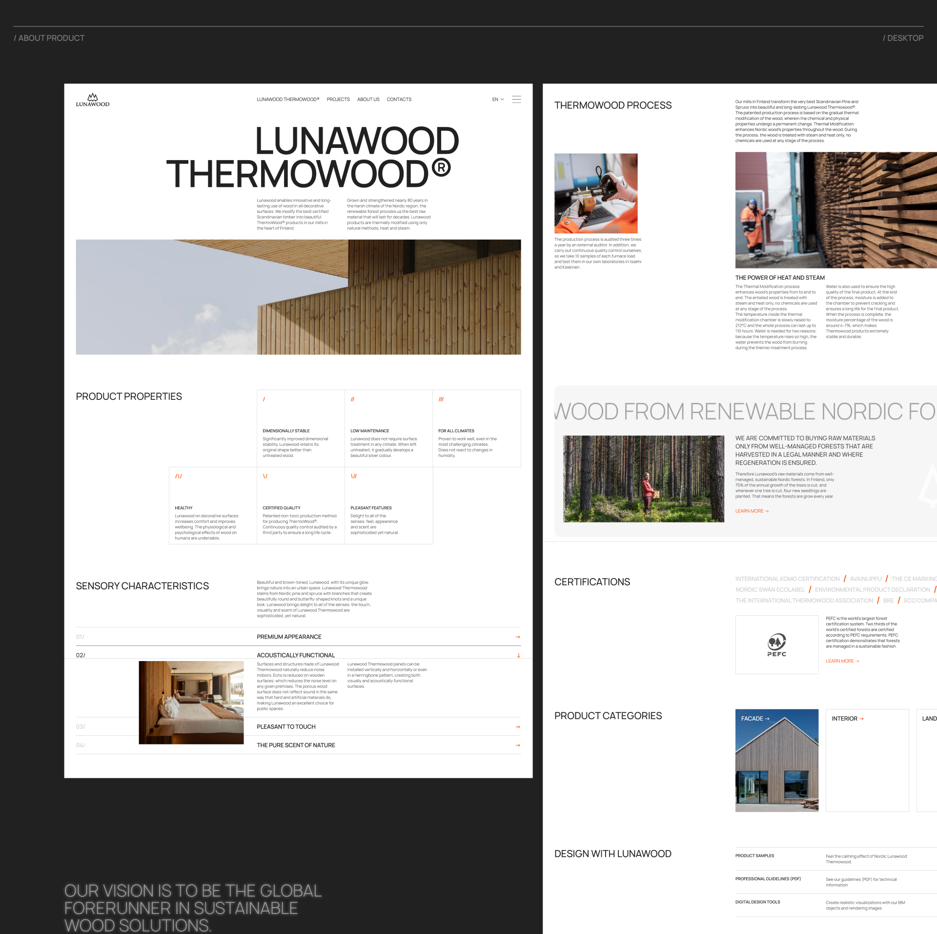 Lunawood | Corporate website — Изображение №9 — Интерфейсы, Анимация на Dprofile