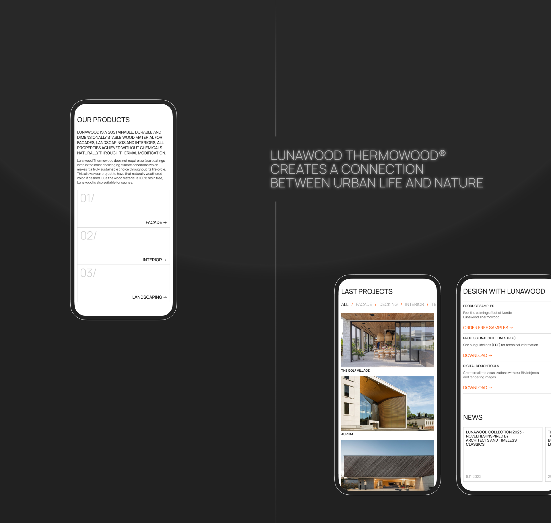 Lunawood | Corporate website — Изображение №2 — Интерфейсы, Анимация на Dprofile