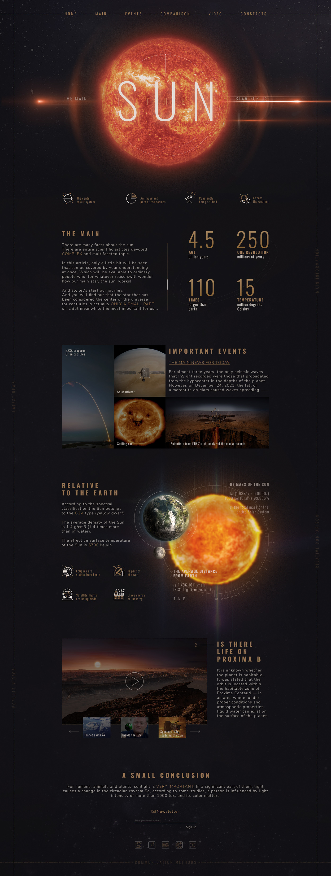 landing page "SUN" — Изображение №1 — Интерфейсы, Маркетинг на Dprofile