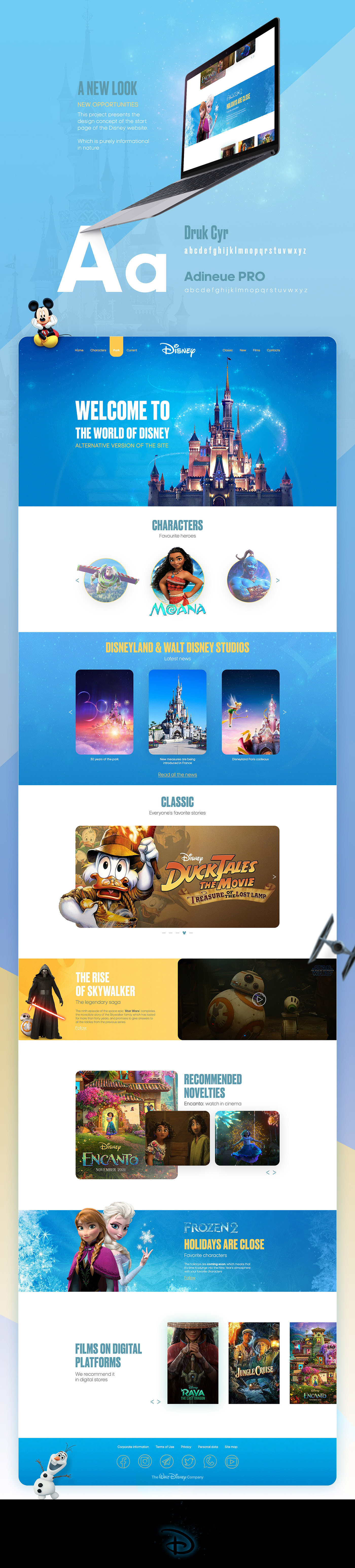 landing page "Disney world" — Изображение №1 — Интерфейсы, Маркетинг на Dprofile