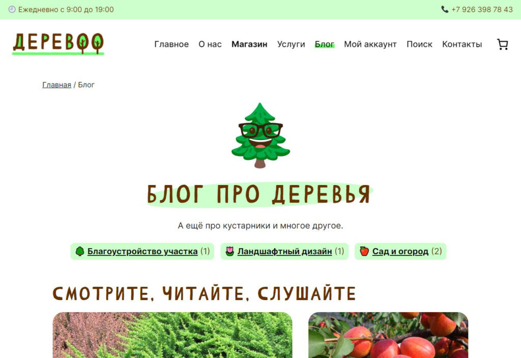 Интернет-магазин деревьев «Деревоо» — Изображение №4 — Интерфейсы, Брендинг на Dprofile