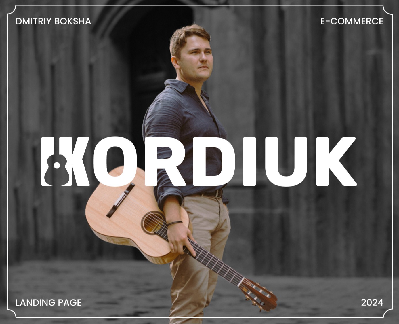 Landing page of a portfolio for a musician Ihor Kordiuk на Dprofile