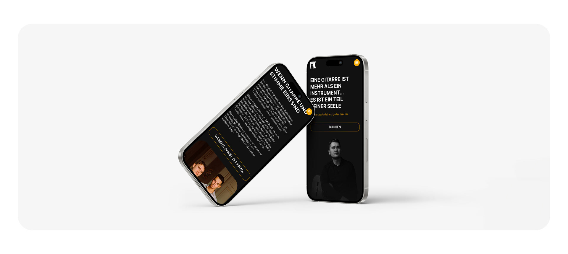 Landing page of a portfolio for a musician Ihor Kordiuk — Изображение №2 — Интерфейсы, Брендинг на Dprofile