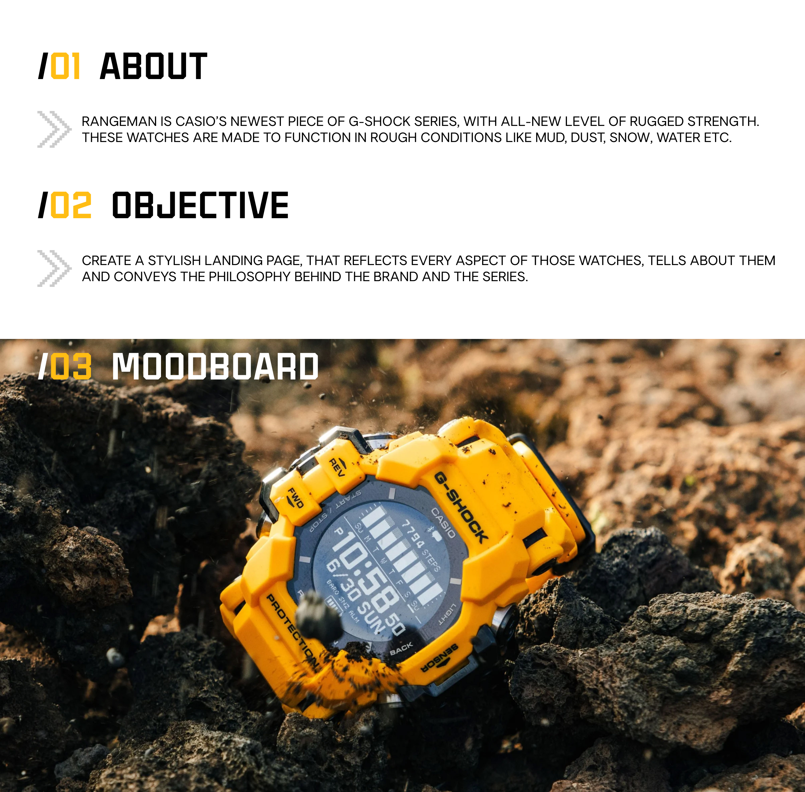 G-SHOCK RANGEMAN - Landing Page Design — Изображение №2 — Интерфейсы на Dprofile