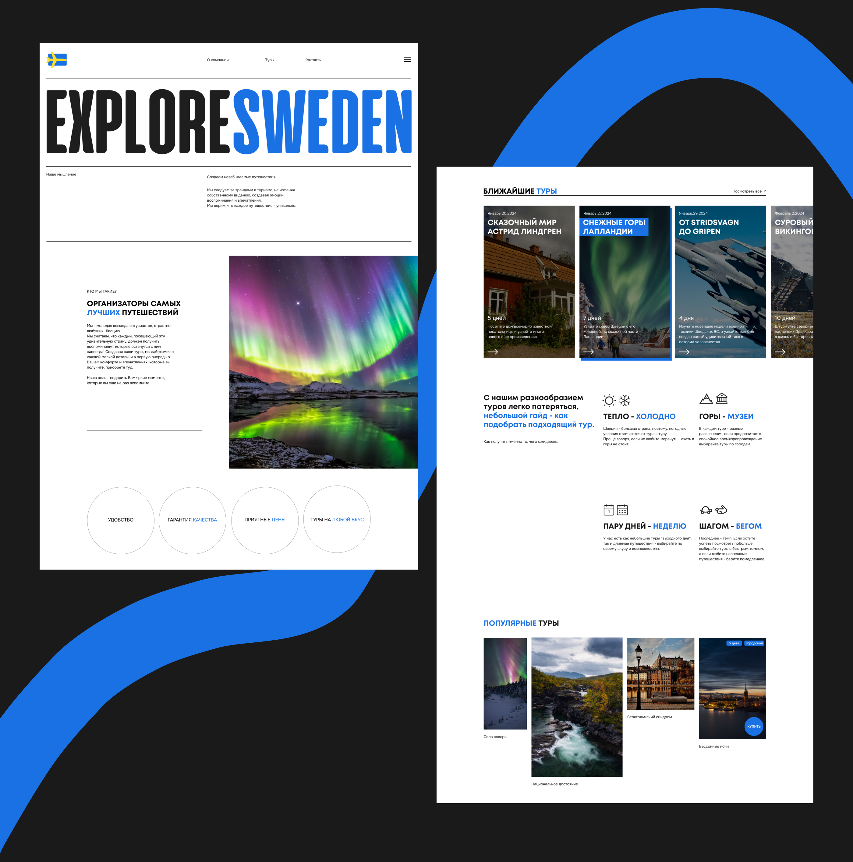 EXPLORESWEDEN - Landing Page Design Concept — Изображение №5 — Интерфейсы на Dprofile