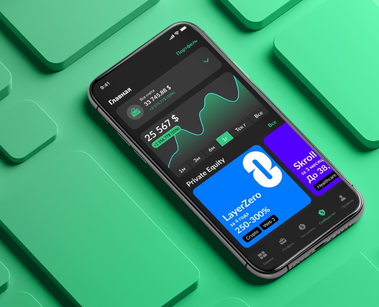 SharesPro App — Интерфейсы на Dprofile