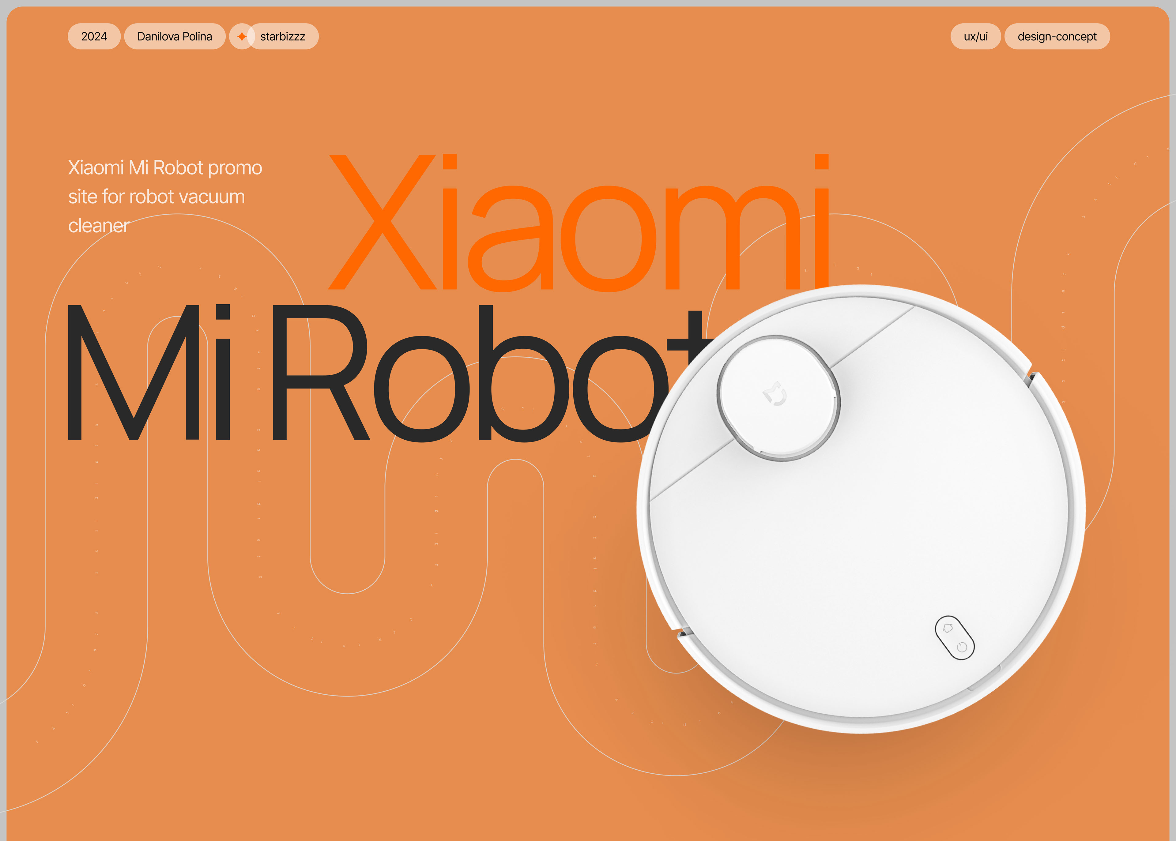 Xiaomi Mi Robot promo site website design — Изображение №1 — Интерфейсы, Графика на Dprofile