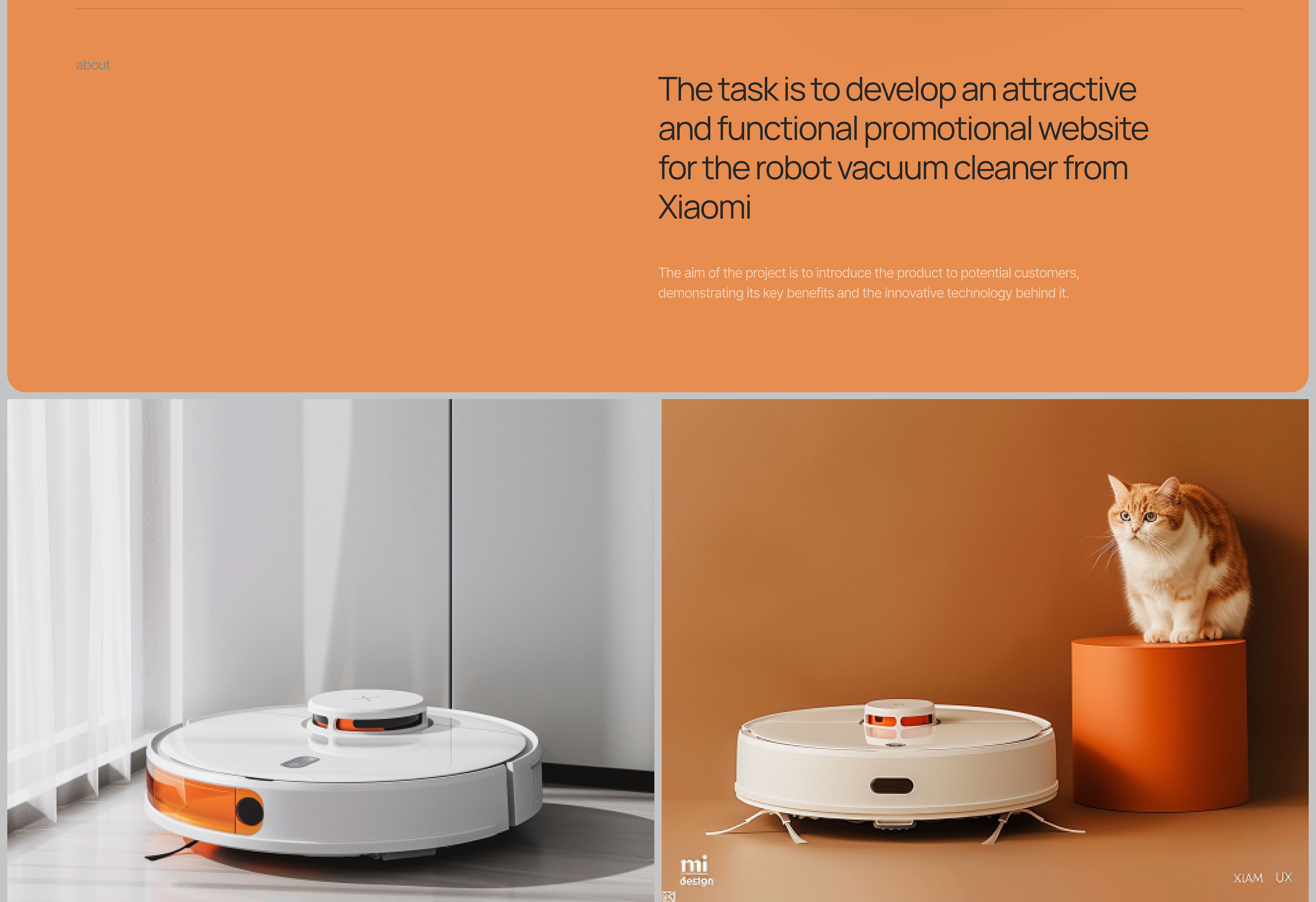 Xiaomi Mi Robot promo site website design — Изображение №2 — Интерфейсы, Графика на Dprofile