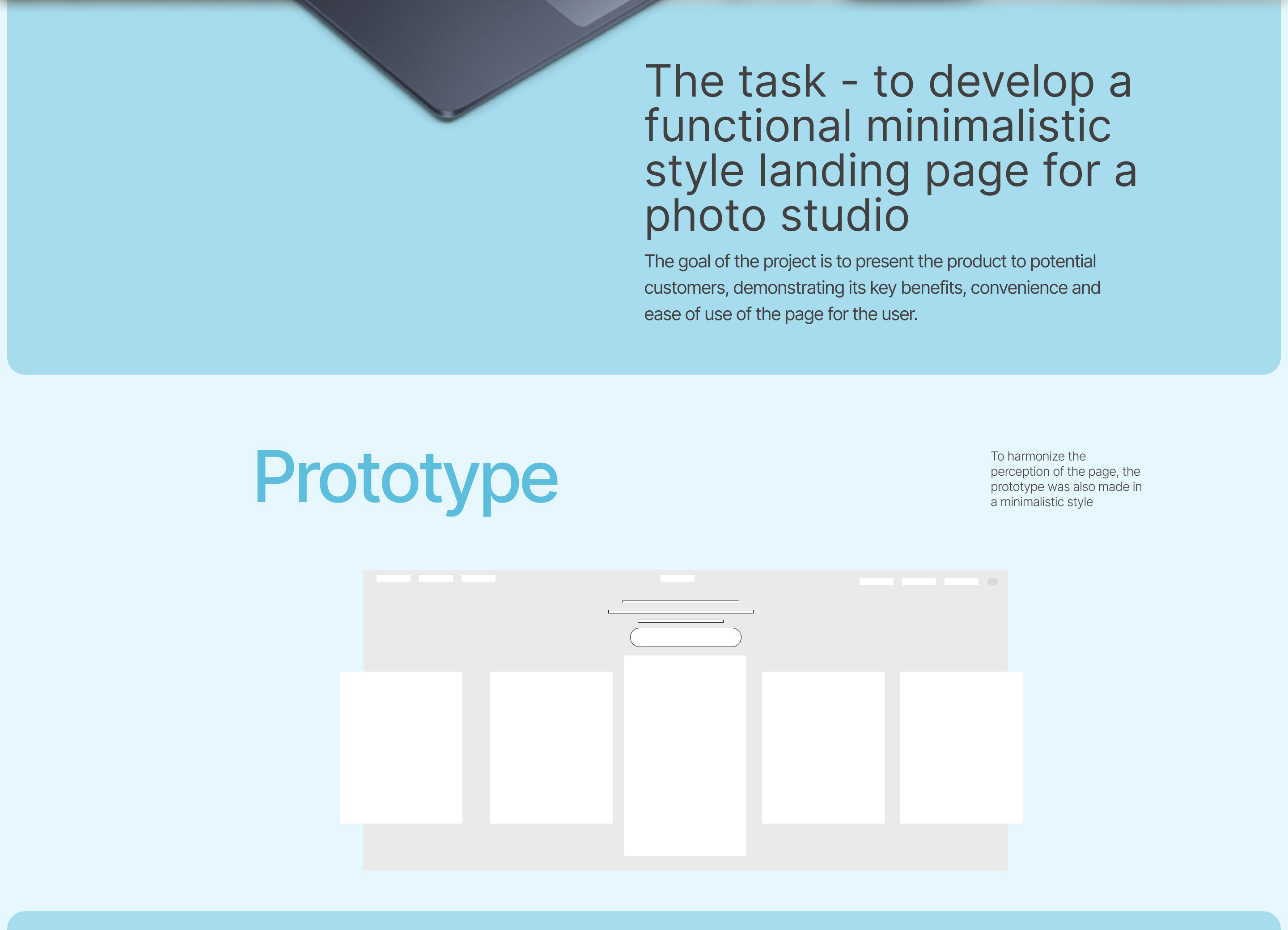 Landing page лендинг для фотостудии — Изображение №2 — Интерфейсы, Графика на Dprofile