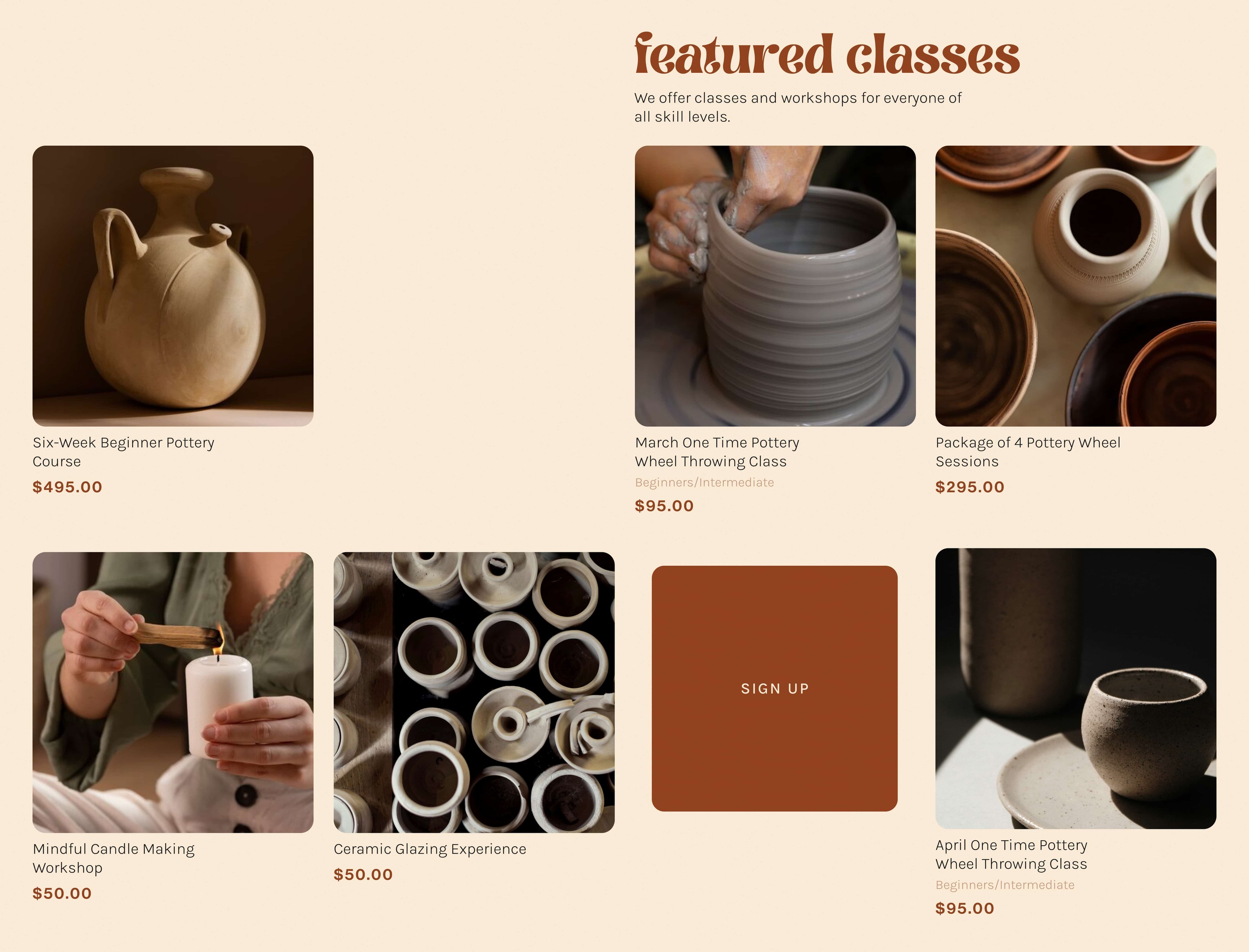 Sarah Glass Ceramics | Ceramic brand landing page — Изображение №4 — Интерфейсы, Брендинг на Dprofile