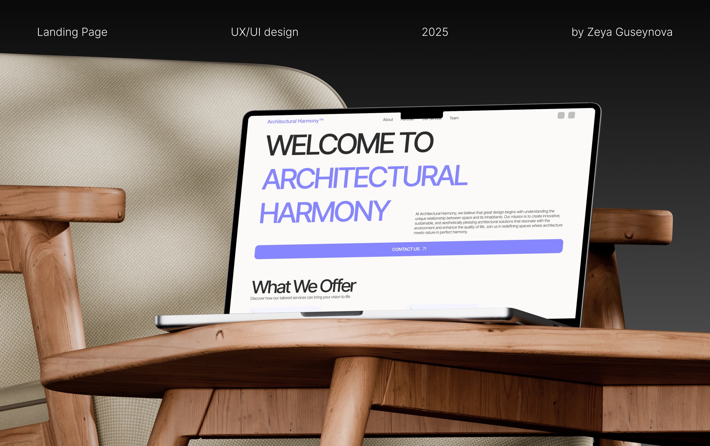 Architectural Harmony | Landing Page — Изображение №1 — Интерфейсы на Dprofile