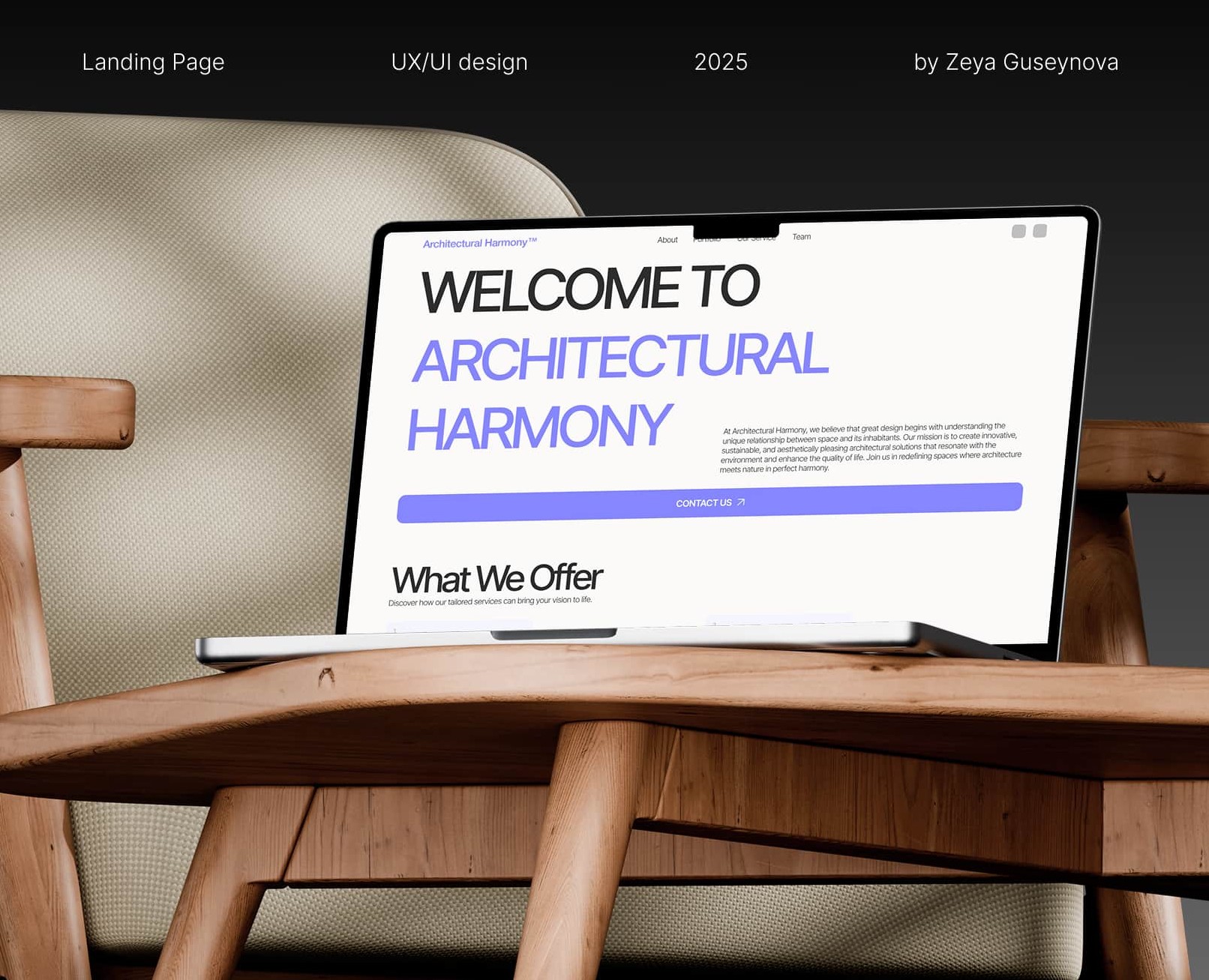 Architectural Harmony | Landing Page — Интерфейсы на Dprofile