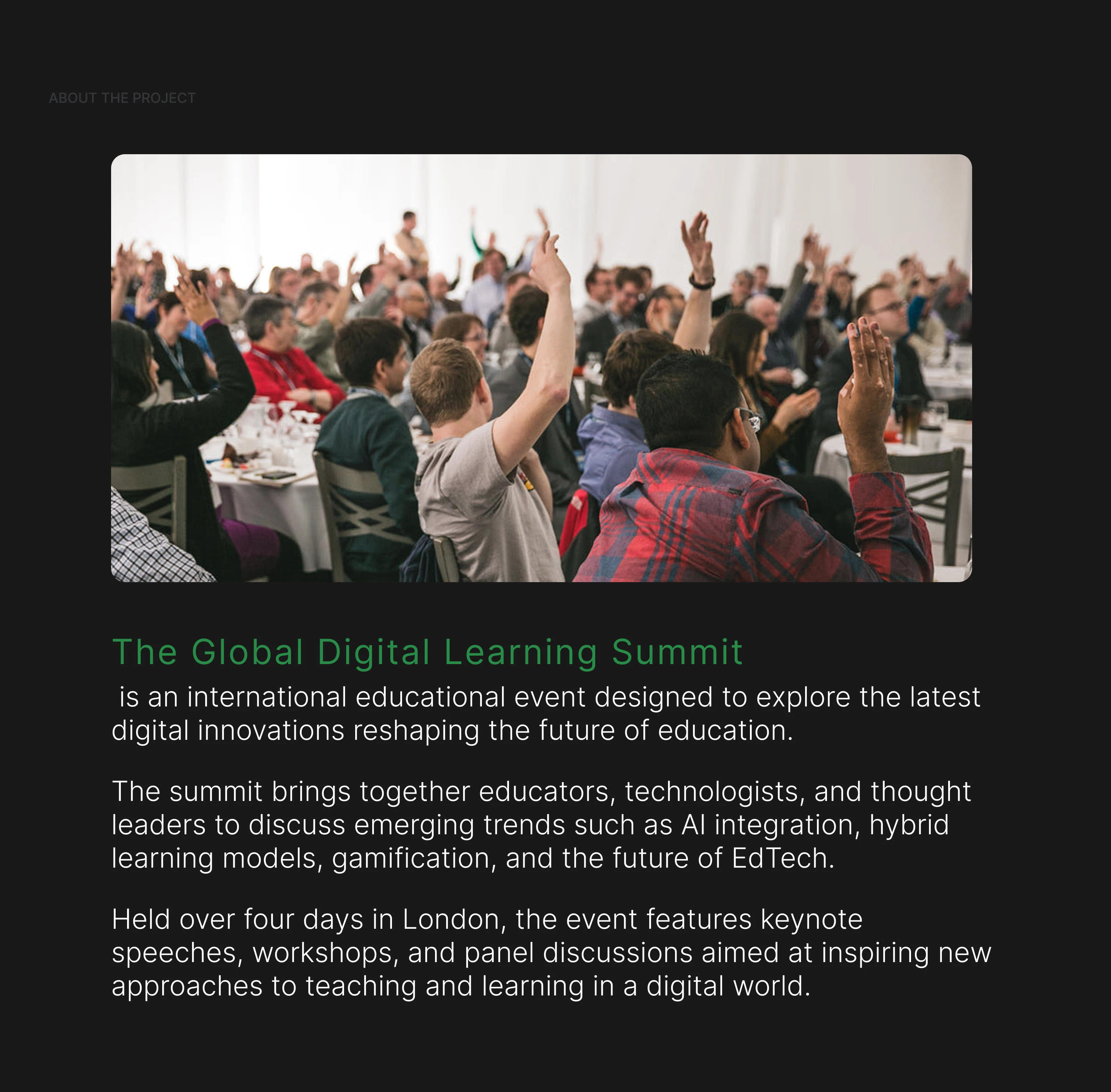 Global Digital Learning Summit | Event Website Design — Изображение №2 — Интерфейсы на Dprofile