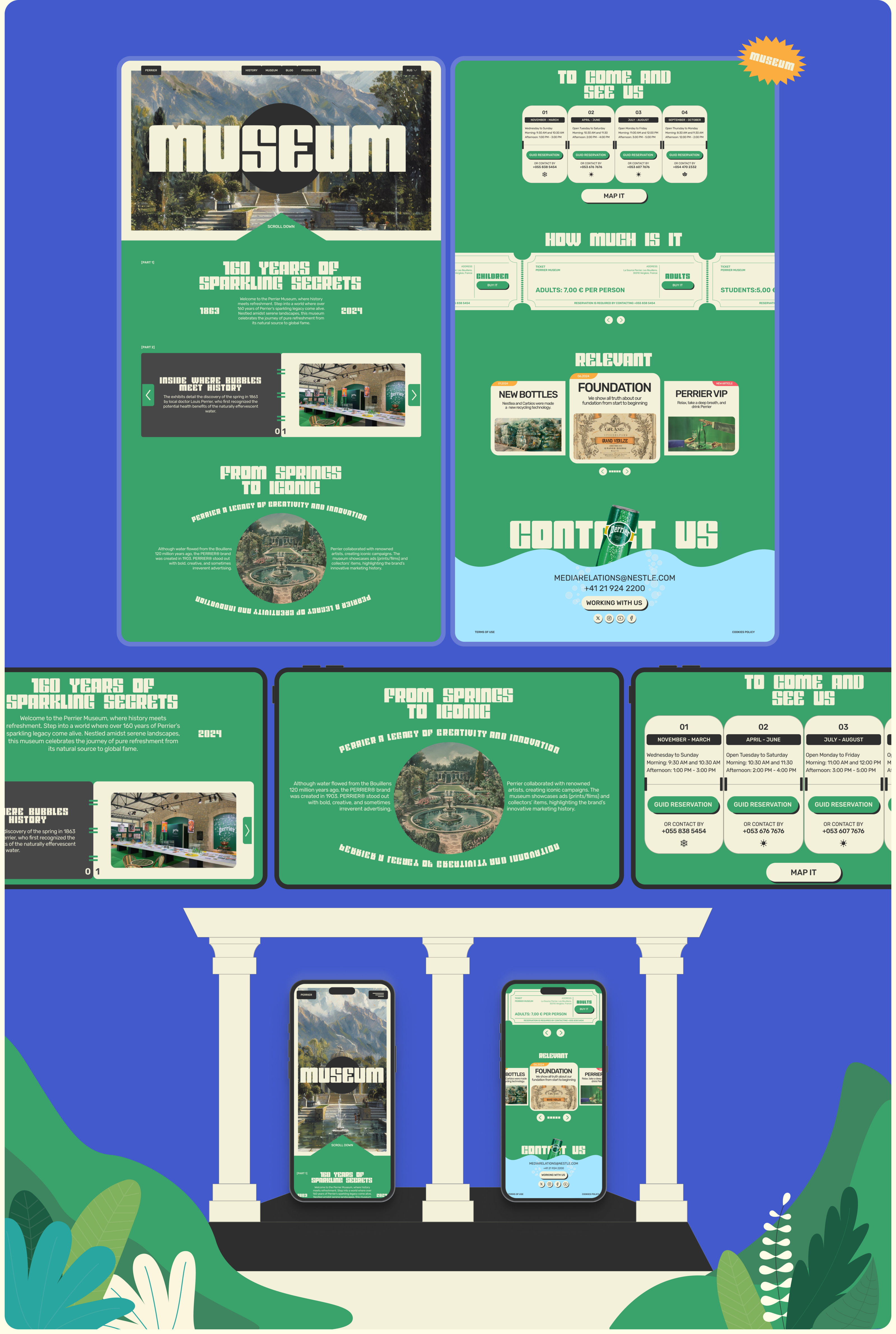 PERRIER | Concept corporate website — Изображение №7 — Интерфейсы, Иллюстрация на Dprofile