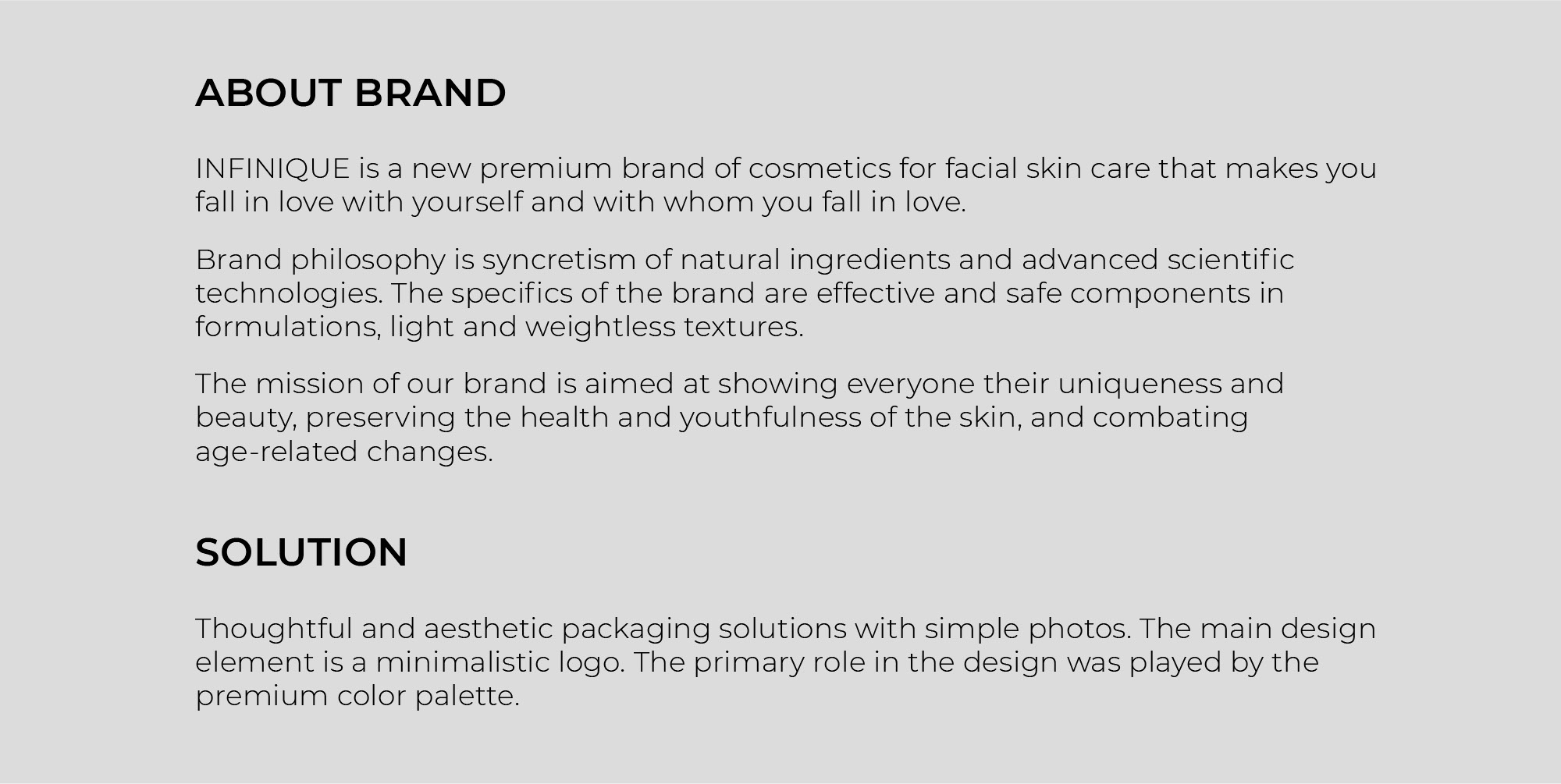 Infinique cosmetics branding — Изображение №2 — Брендинг, Графика на Dprofile