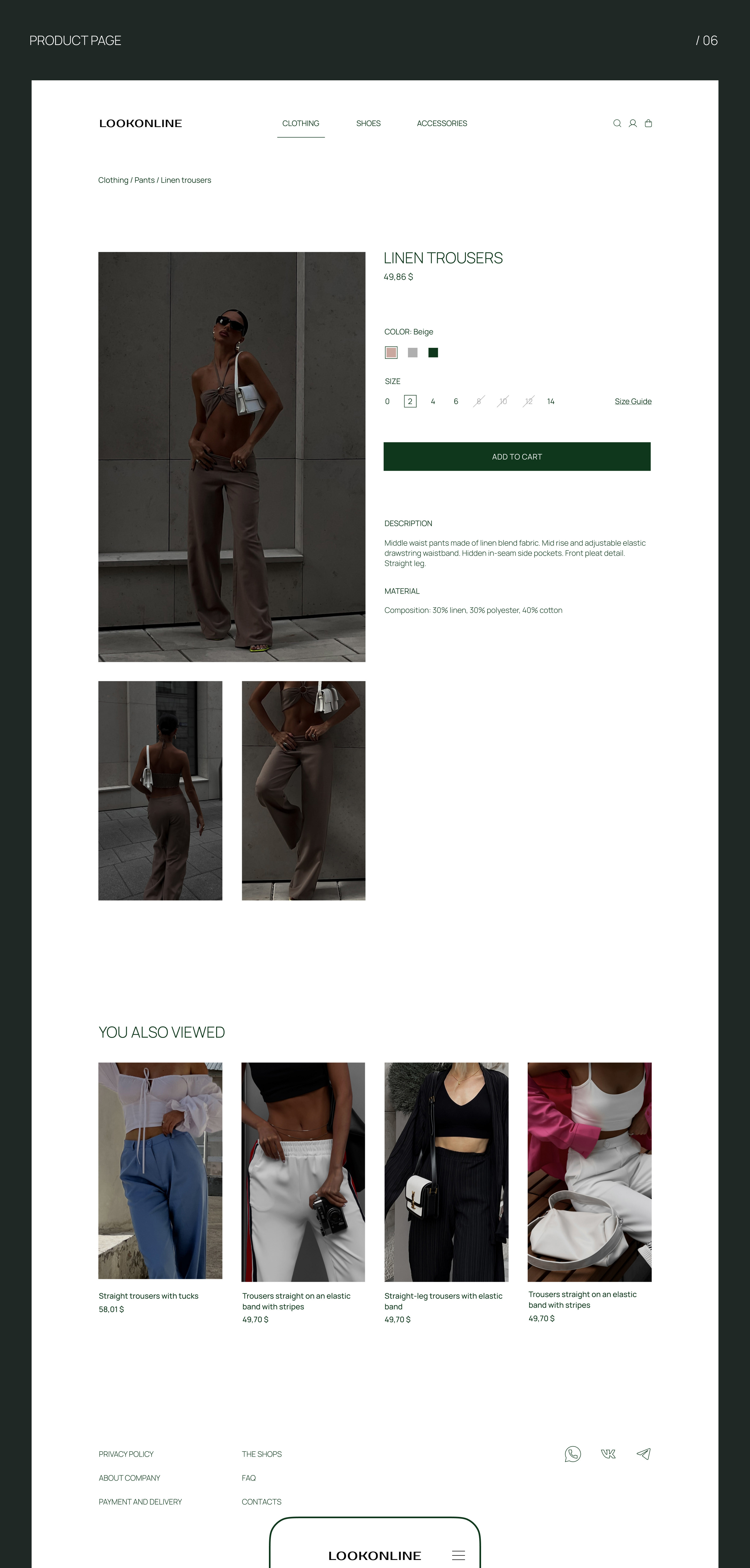 LOOKONLINE / online store — Изображение №8 — Интерфейсы на Dprofile